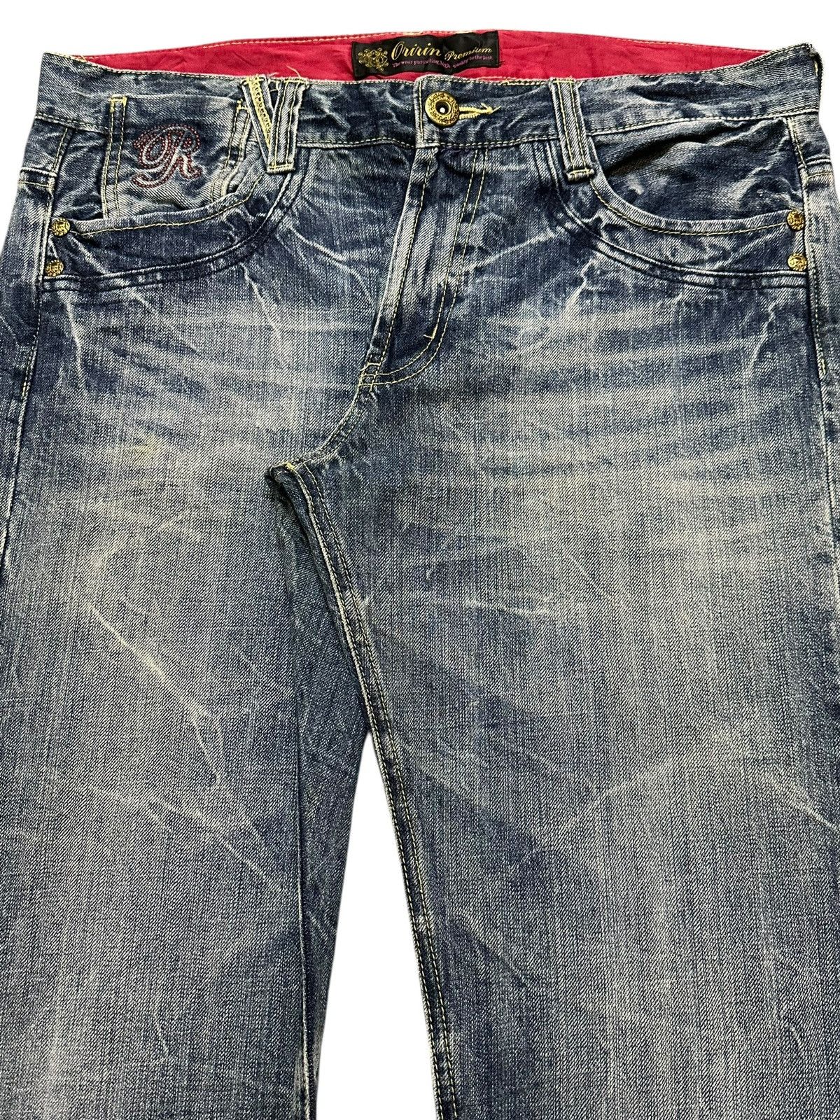 Japanese Brand Vintage Japanese Brand Blue Thunder Wash Style Loose Jeans Size US 34 / EU 50 - 4 Thumbnail