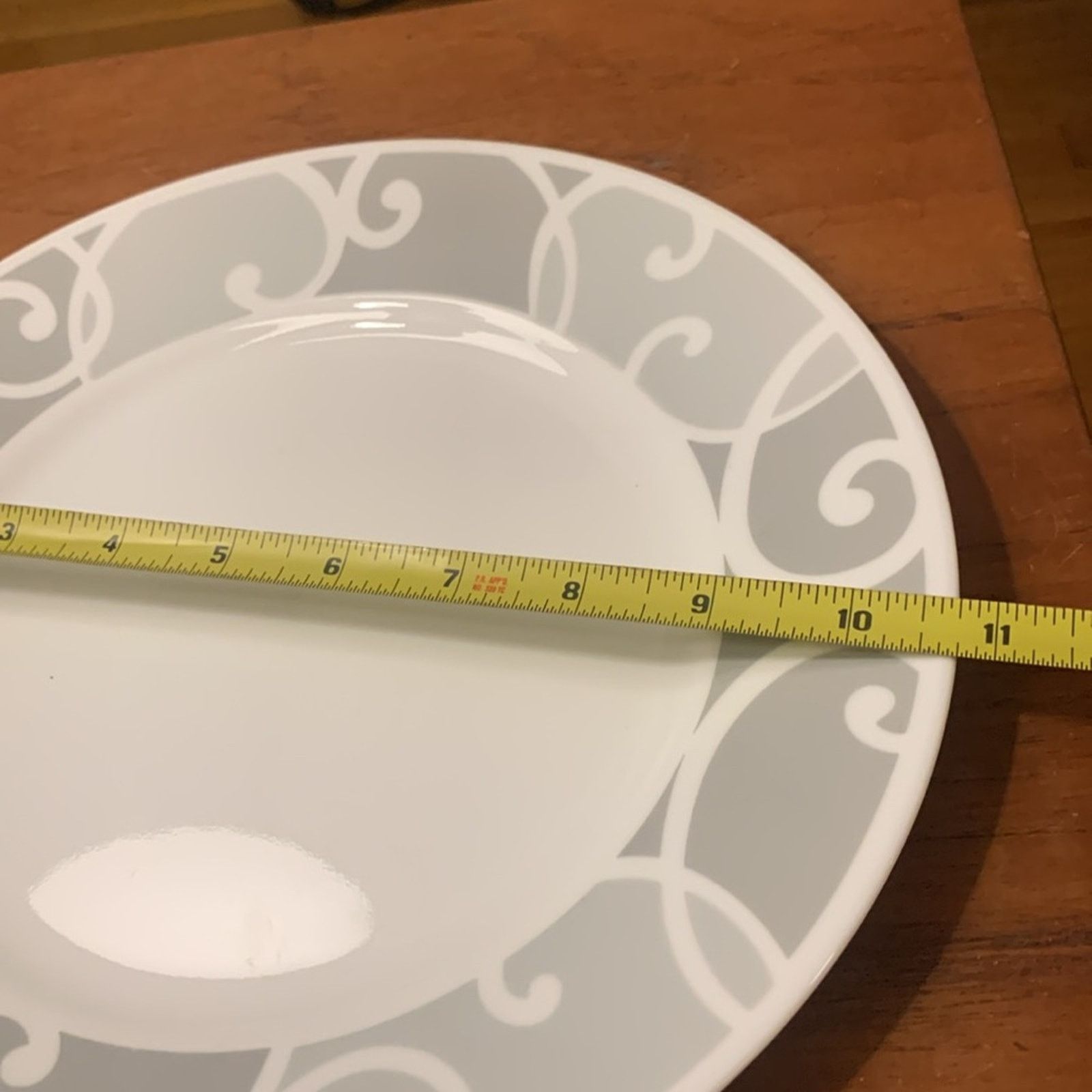 Vintage 8 Corelle Vitrelle modernist swirl dinnerplates Corningware Size ONE SIZE - 6 Thumbnail