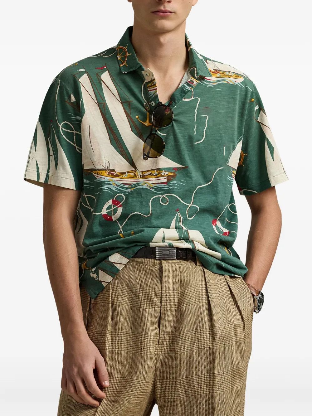 Other Sailboat-Print Polo Shirt Size US M / EU 48-50 / 2 - 1 Thumbnail