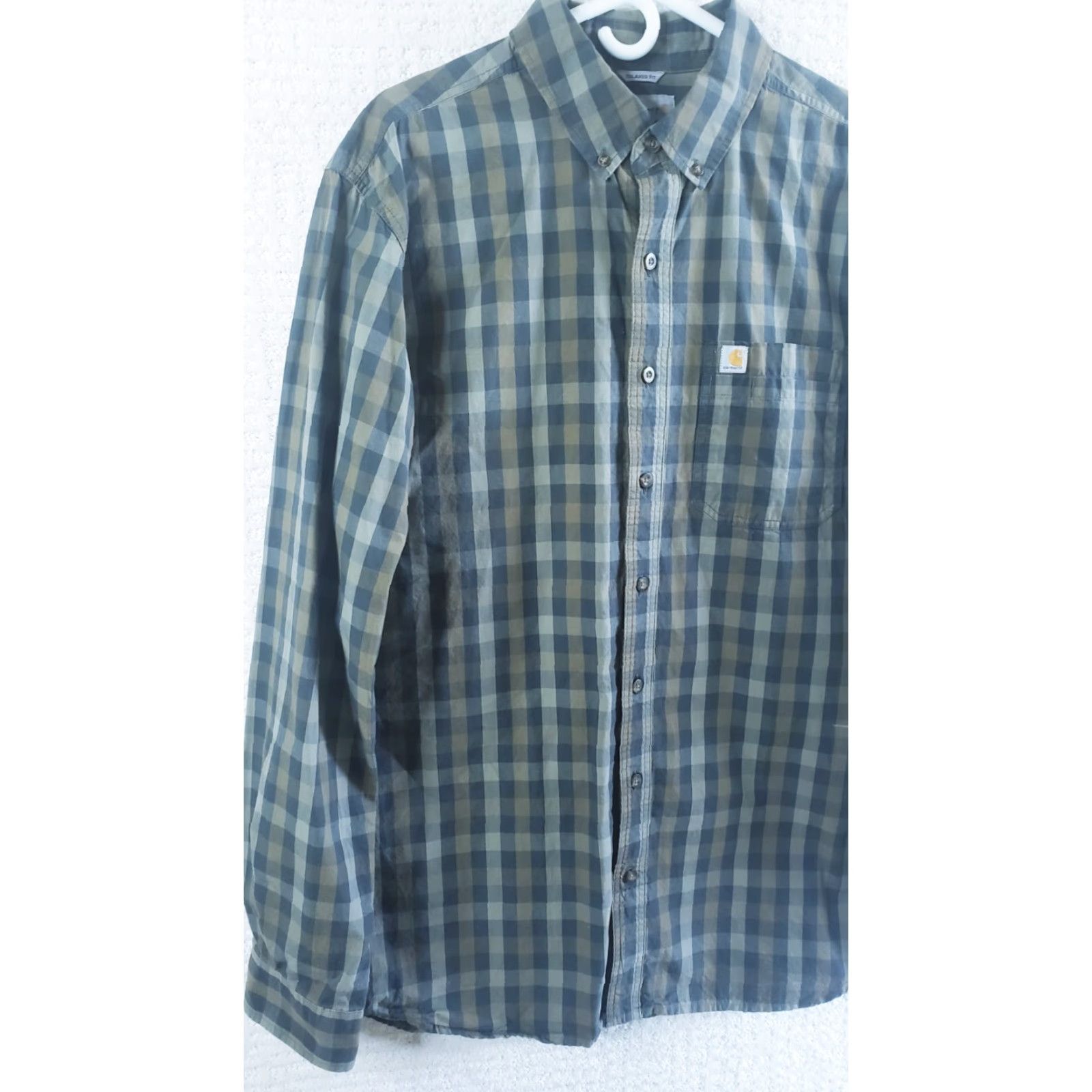 Carhartt VINTAGE Carhartt Shirt Brown Plaid Long Sleeve Button-Down Large Tall Mens Size US L / EU 52-54 / 3 - 4 Thumbnail