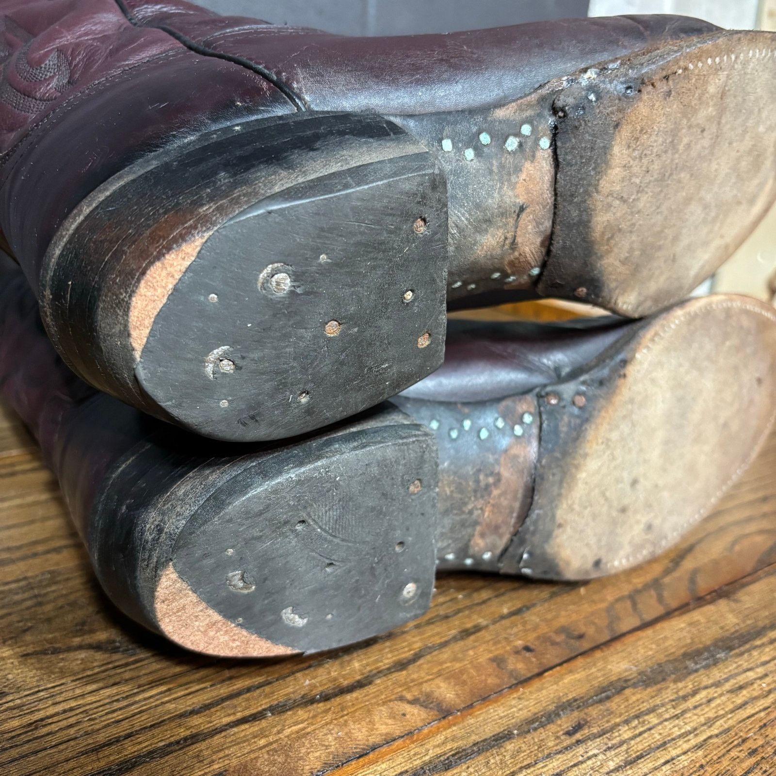 Lucchese Lucchese 2000 Black Cherry Leather Western Boots Men’s 10 2E Size US 10 / EU 43 - 7 Thumbnail