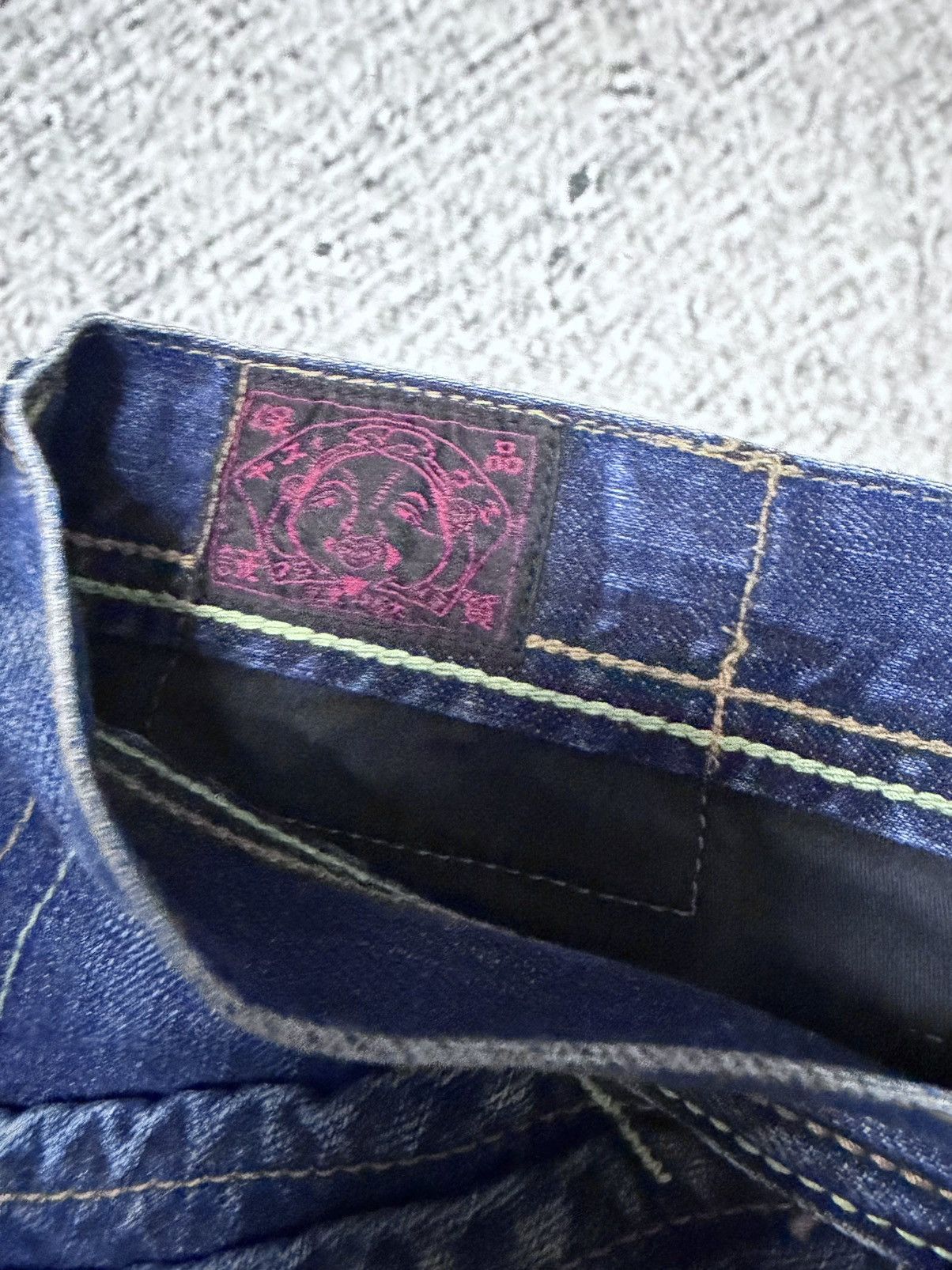 Evisu Evisu EU ED jeans vintage denim pants cargo navy blue Y2K Size US 31 - 7 Thumbnail