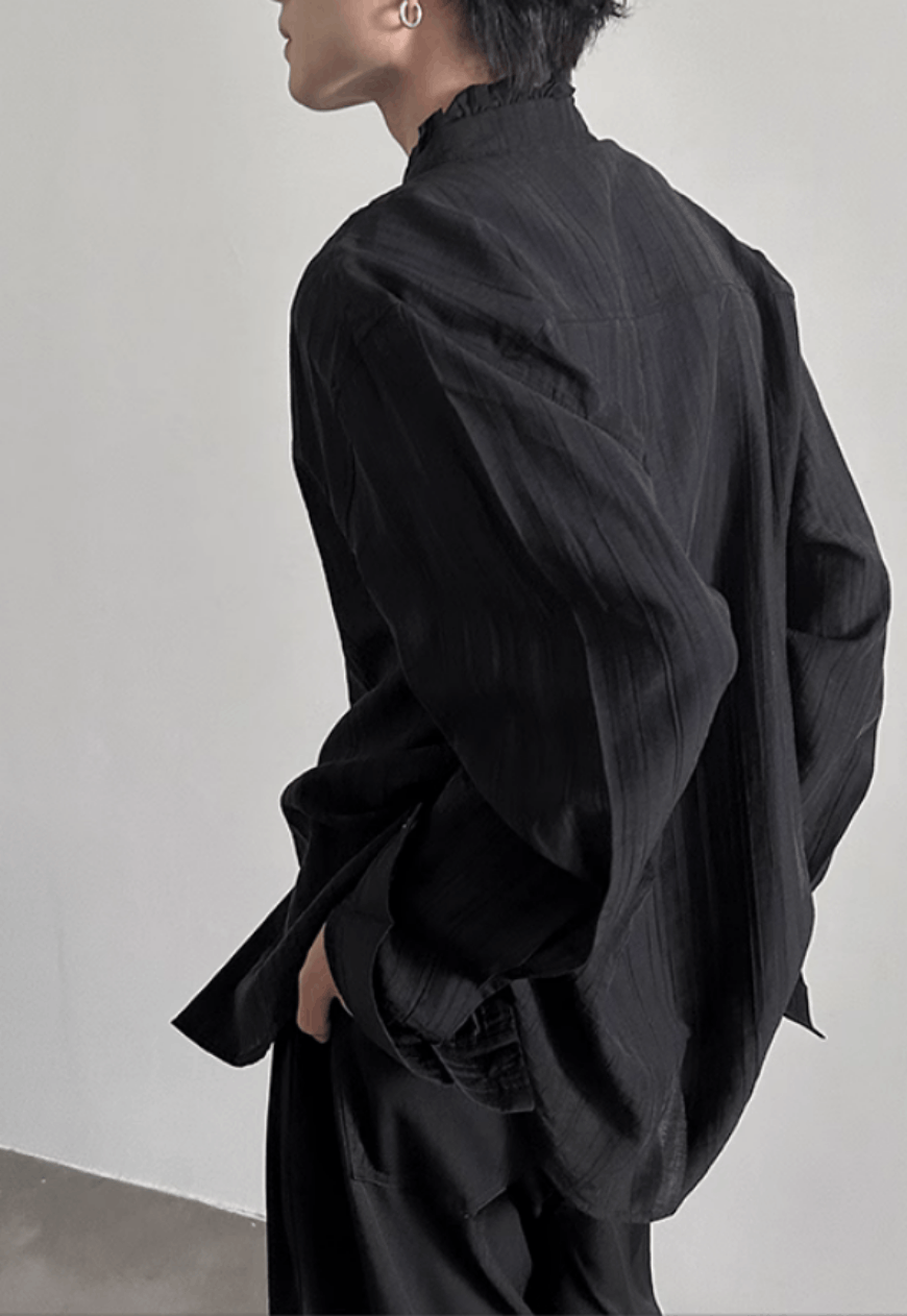 Other Men’s French textured pleated lace shirt Size US M / EU 48-50 / 2 - 4 Thumbnail