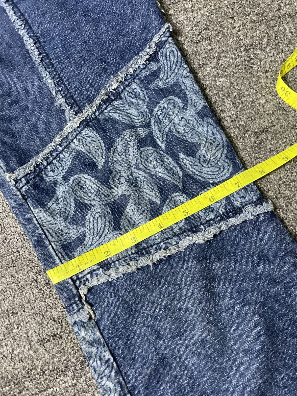 Japanese Brand × Vintage Hysteric Glamour x C.A.T Asymmetrical Patchwork Jeans (90) Size 25" / US 0 / IT 36 - 7 Thumbnail