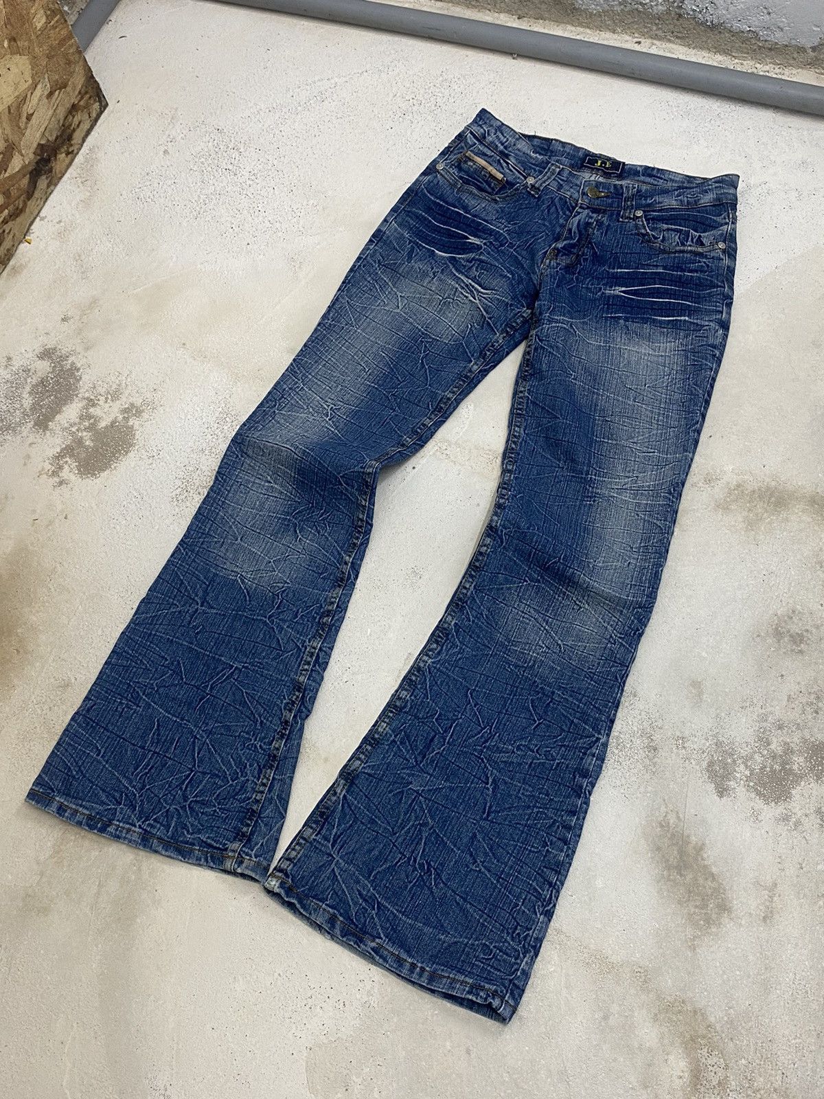 If Six Was Nine × Japanese Brand Flare Je Classic Jean Sw.d 07 Blue Way Whisker Honeycomb Sty Size US 29 - 3 Thumbnail