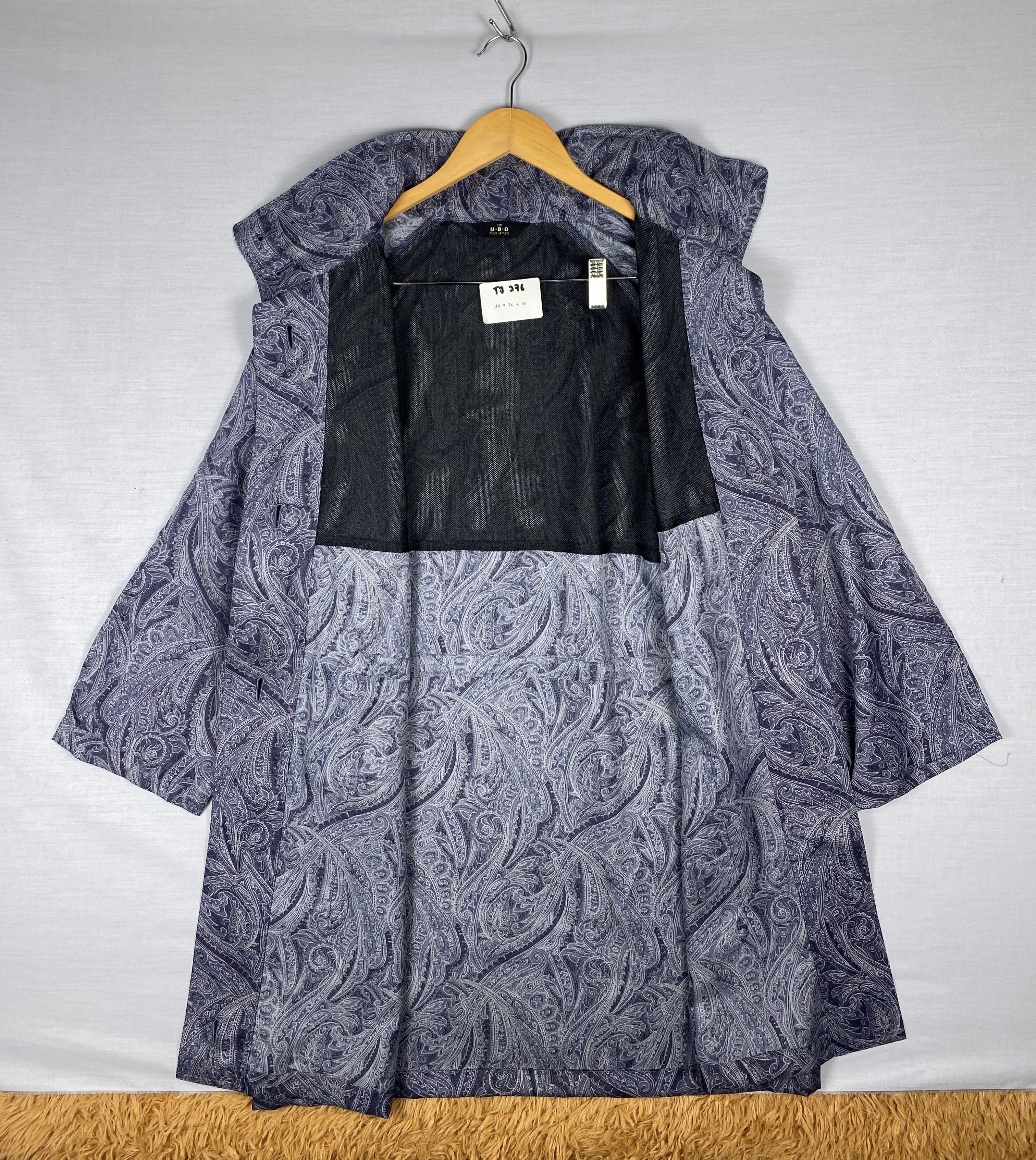 Japanese Brand Vintage THE MBO POUR LA PLUIE Paisley Raincoat Size US L / EU 52-54 / 3 - 6 Thumbnail