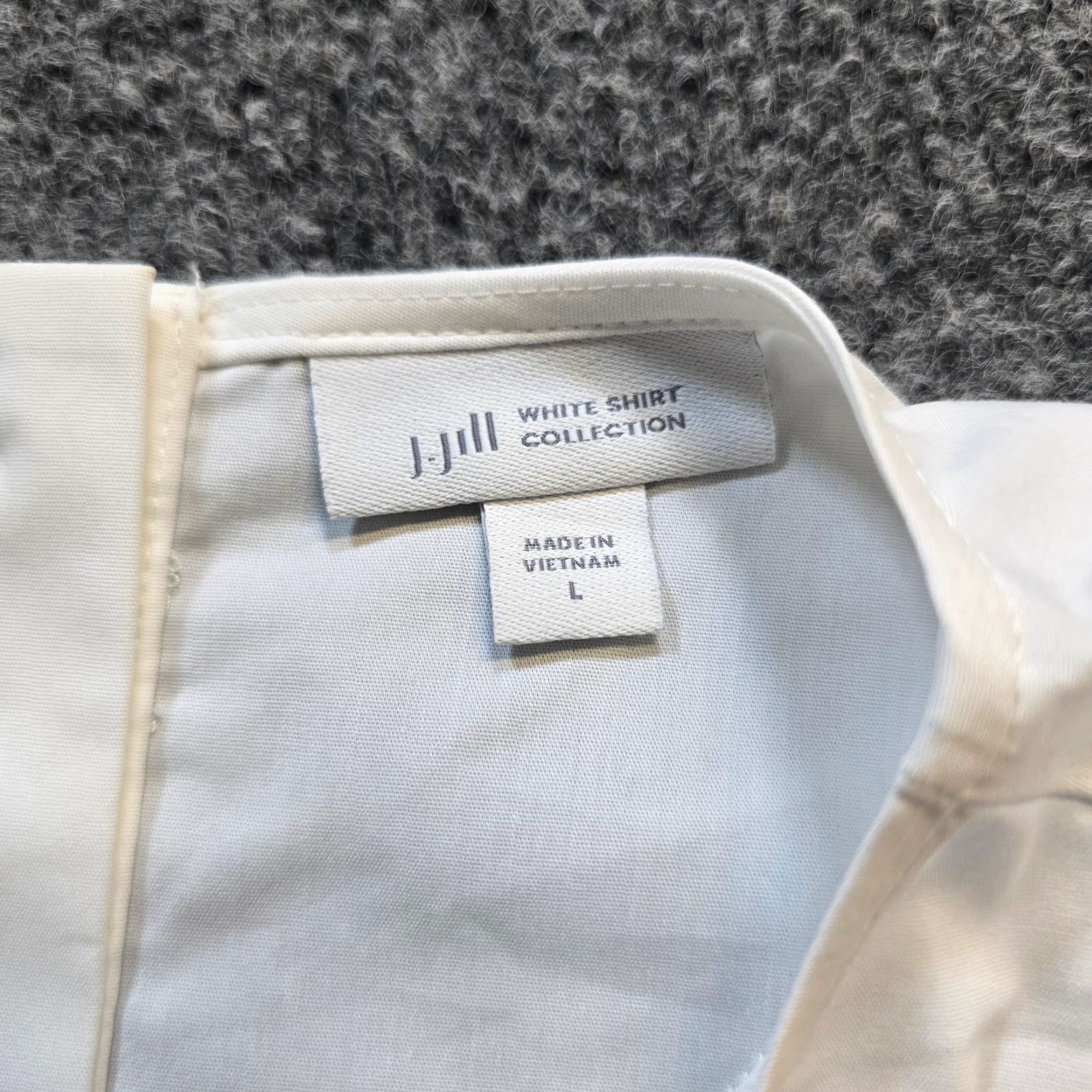 J. Jill J. Jill Top Womens L White 3/4 Sleeve Round Neck Shirt Blouse Casual Minimal Classic 90s? Size L / US 10 / IT 46 - 3 Thumbnail