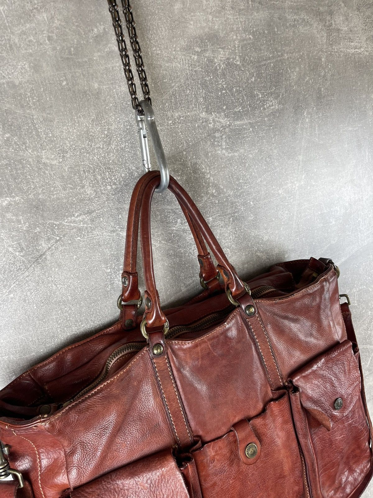 Other Campomaggi Leather Messenger Distressed Shoulder Satchel Bag Size ONE SIZE - 8 Thumbnail