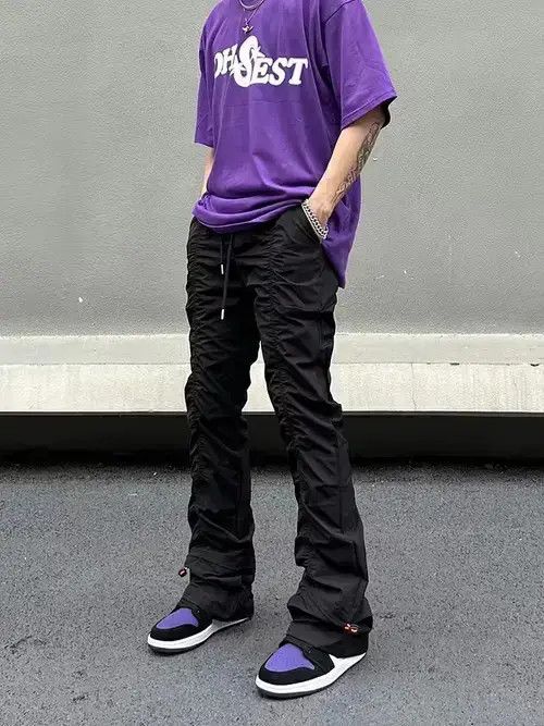 Japanese Brand flare pleated sports skate pants Size US 32 / EU 48 - 4 Thumbnail