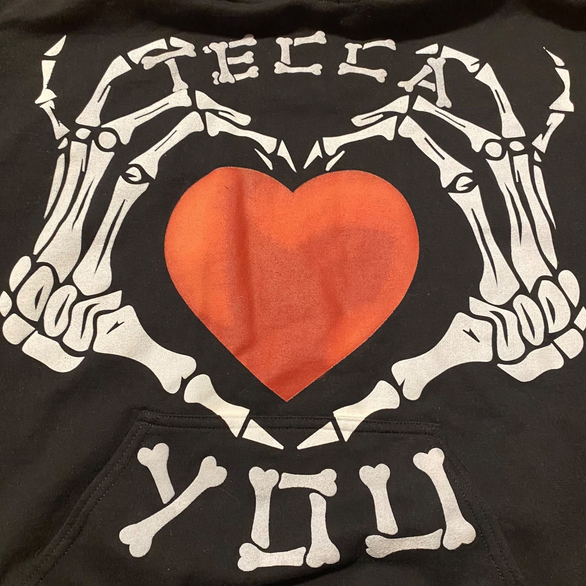 Other Tecca Tour Hoodie Black Skeleton Hands Heart Design Cotton/P Size US L / EU 52-54 / 3 - 3 Thumbnail