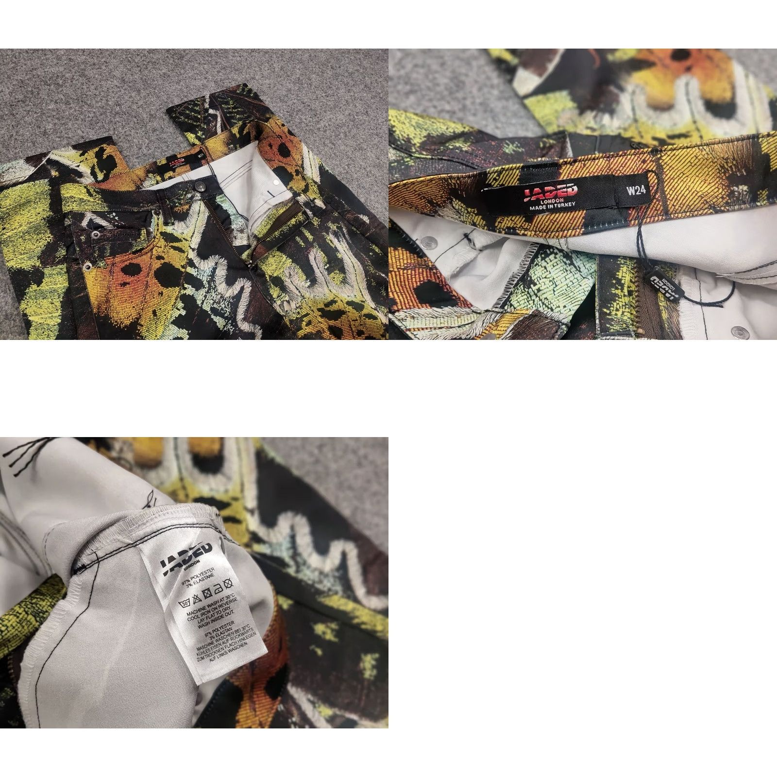 Jaded London VINTAGE Jaded London volare butterfly print satin Pants Y2K Style Size 42" / US 20 - 9 Thumbnail