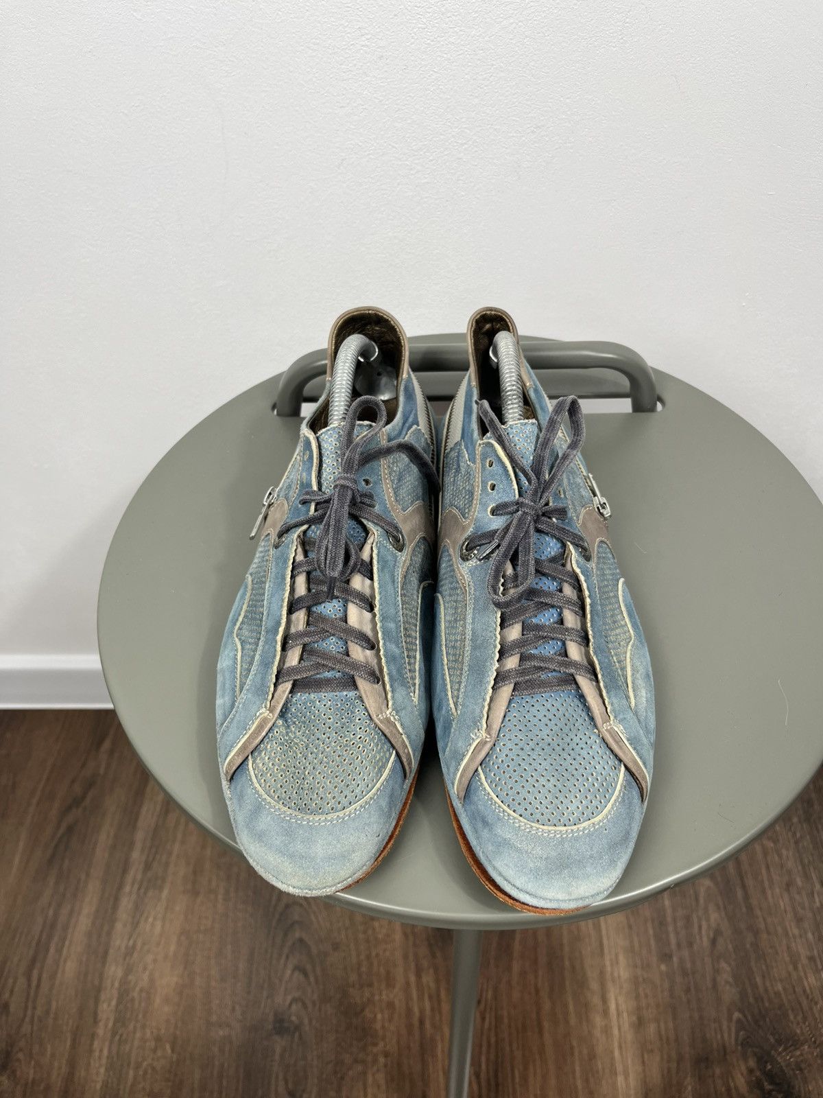 Other RG Italian Suede Leather Shoes Side Zip Perforated EU 42.5 Size US 9.5 / EU 42-43 - 6 Thumbnail