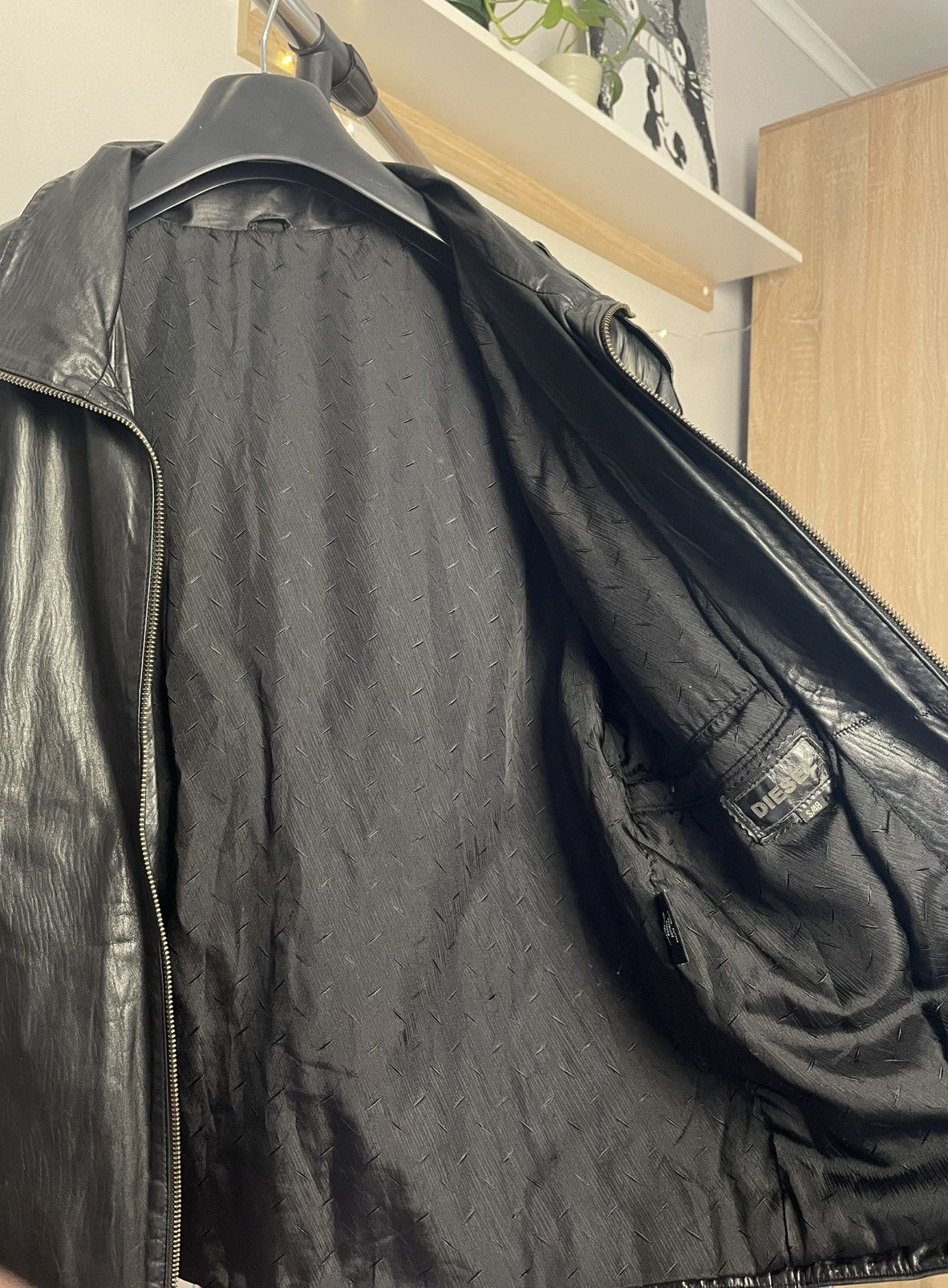 Diesel Vintage Black Diesel Leather Jacket Size US S / EU 44-46 / 1 - 8 Thumbnail
