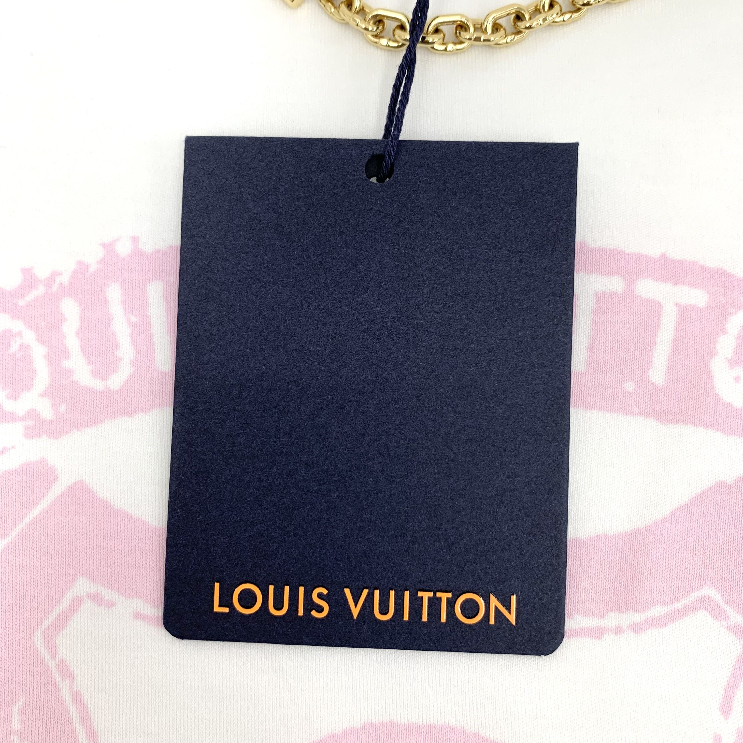Louis Vuitton Louis Vuitton Chain Logo T-Shirt White (S) Size S / US 4 / IT 40 - 8 Thumbnail