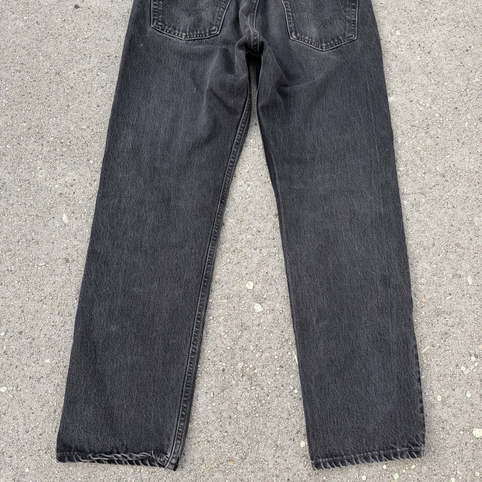 Levi's × Vintage Vintage 90s Levis 501 Faded Straight Black Denim Jeans 32x30 Size US 32 / EU 48 - 6 Thumbnail