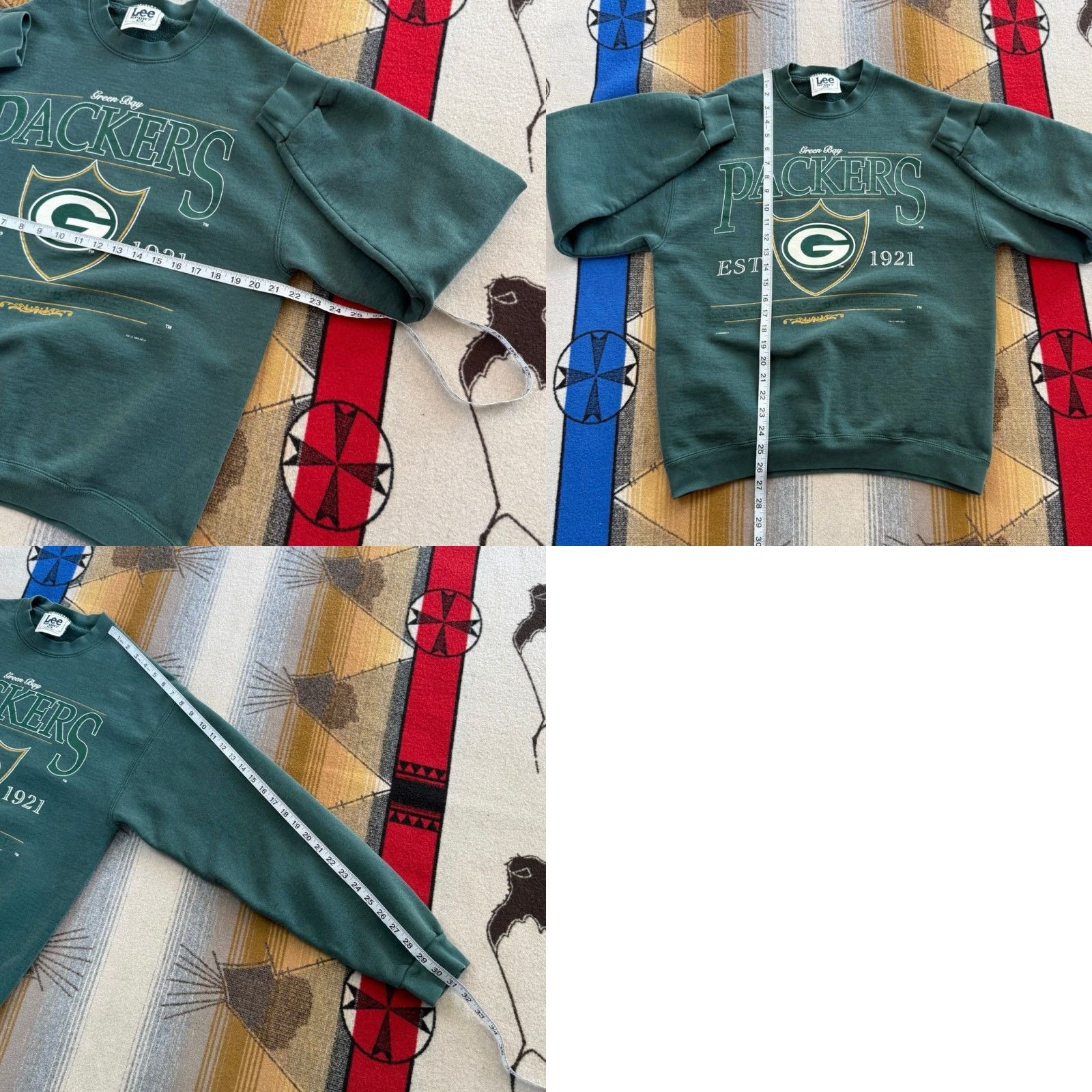 Lee VINTAGE Green Bay Packers Crewneck Sweatshirt M Lee NFL Football 90s Sports Mens Crew Neck Sweatshirt Green Bay Packers 90s Vintage Requires Care Size US M / EU 48-50 / 2 - 8 Thumbnail