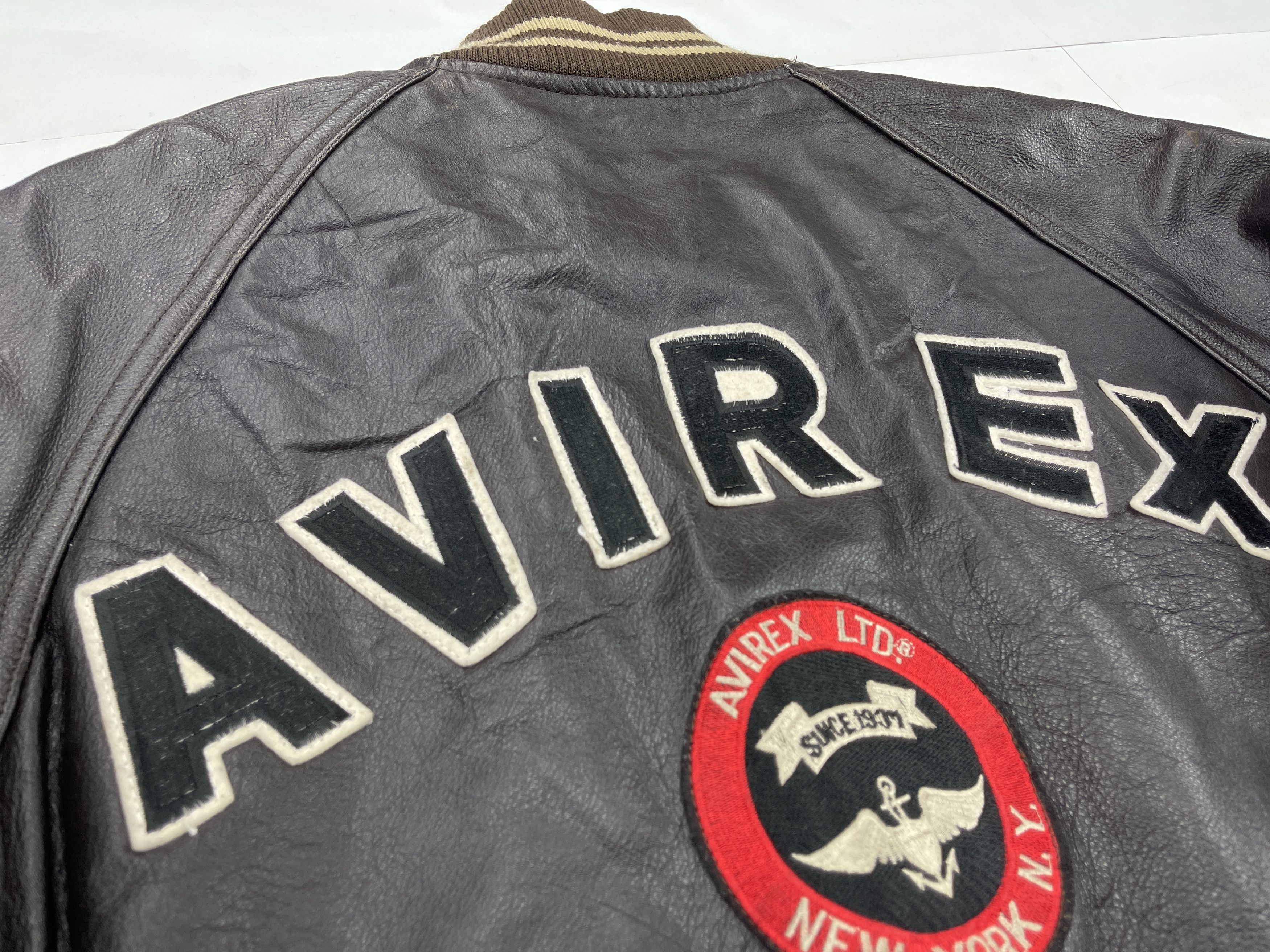 Avirex AVIREX leather jacket, vintage, 90s hip hop 1990s varsity XL Size US XL / EU 56 / 4 - 6 Thumbnail