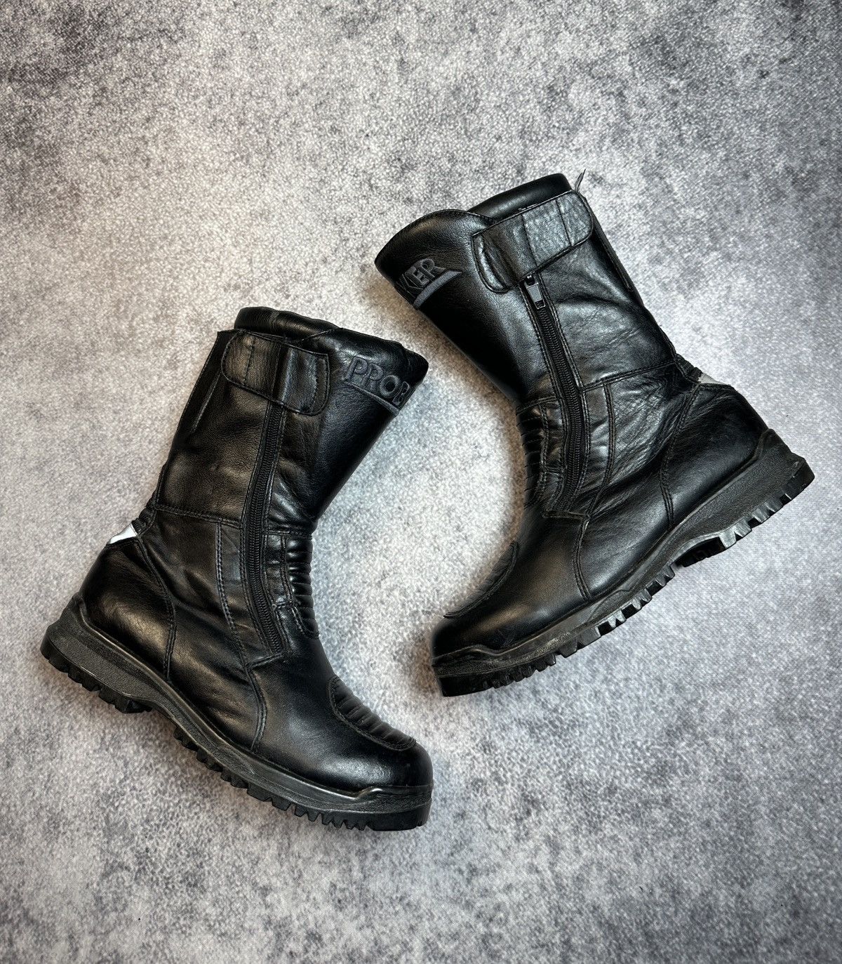 Vintage Y2K Opium Leather Racing Boots Streetwear Style Rare VTg 41 Size US 8 / EU 41 - 2 Thumbnail