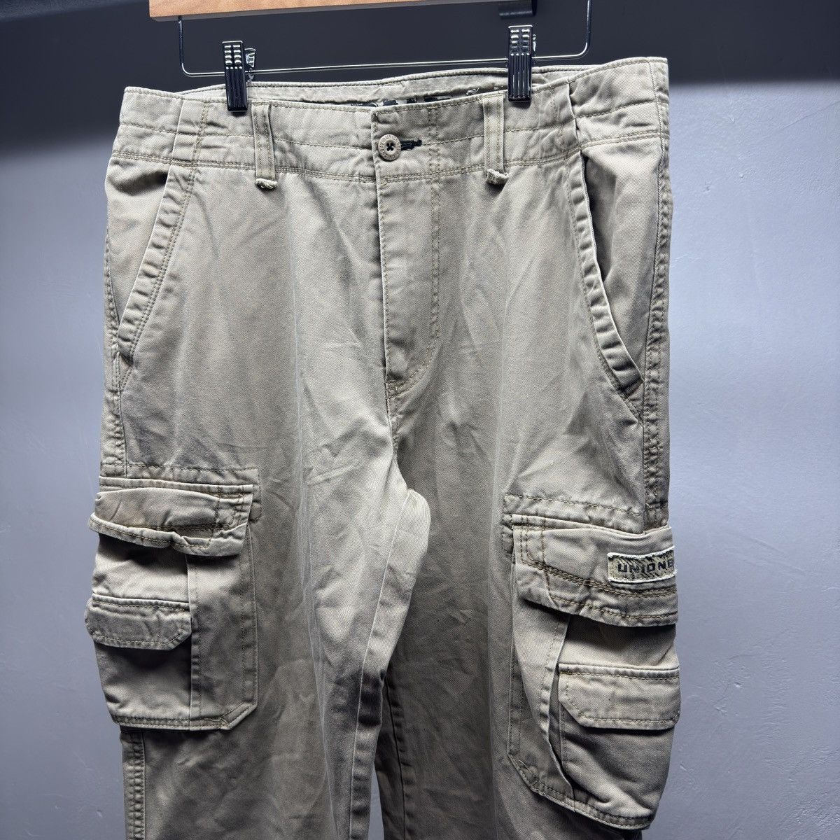 Vintage Y2K Faded Beige Cargo Pants ERD Grunge Skater Raimundo Size US 32 / EU 48 - 3 Thumbnail
