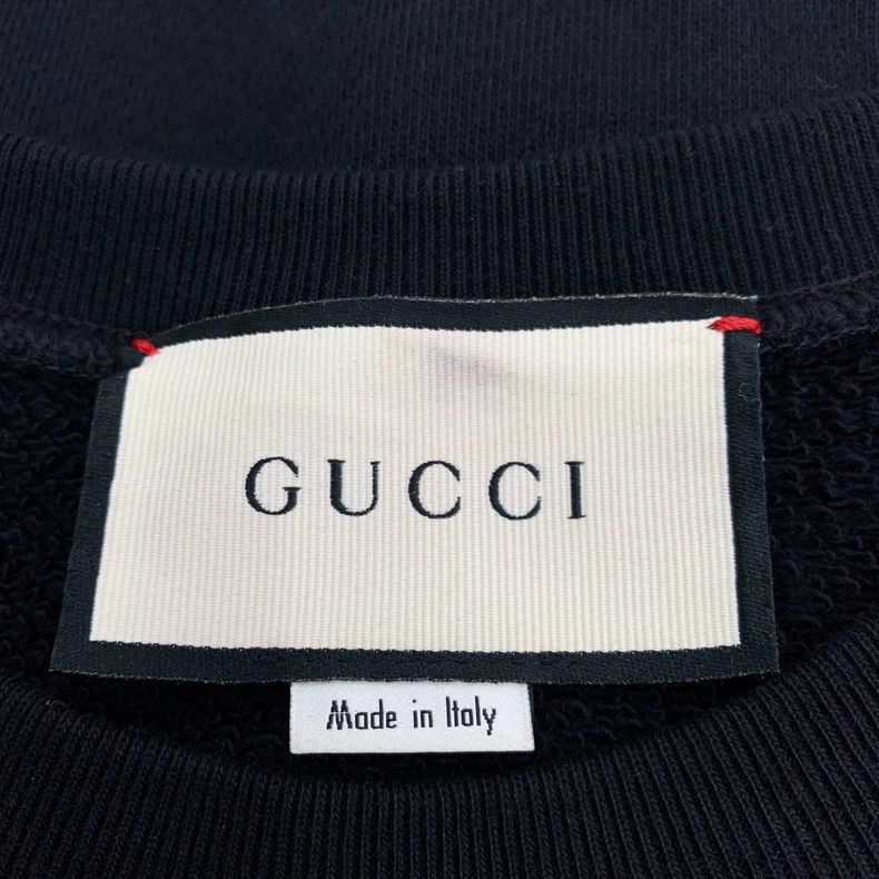 Gucci Gucci Black logo printed cotton round-neck long-sleeved swe Size US M / EU 48-50 / 2 - 6 Thumbnail
