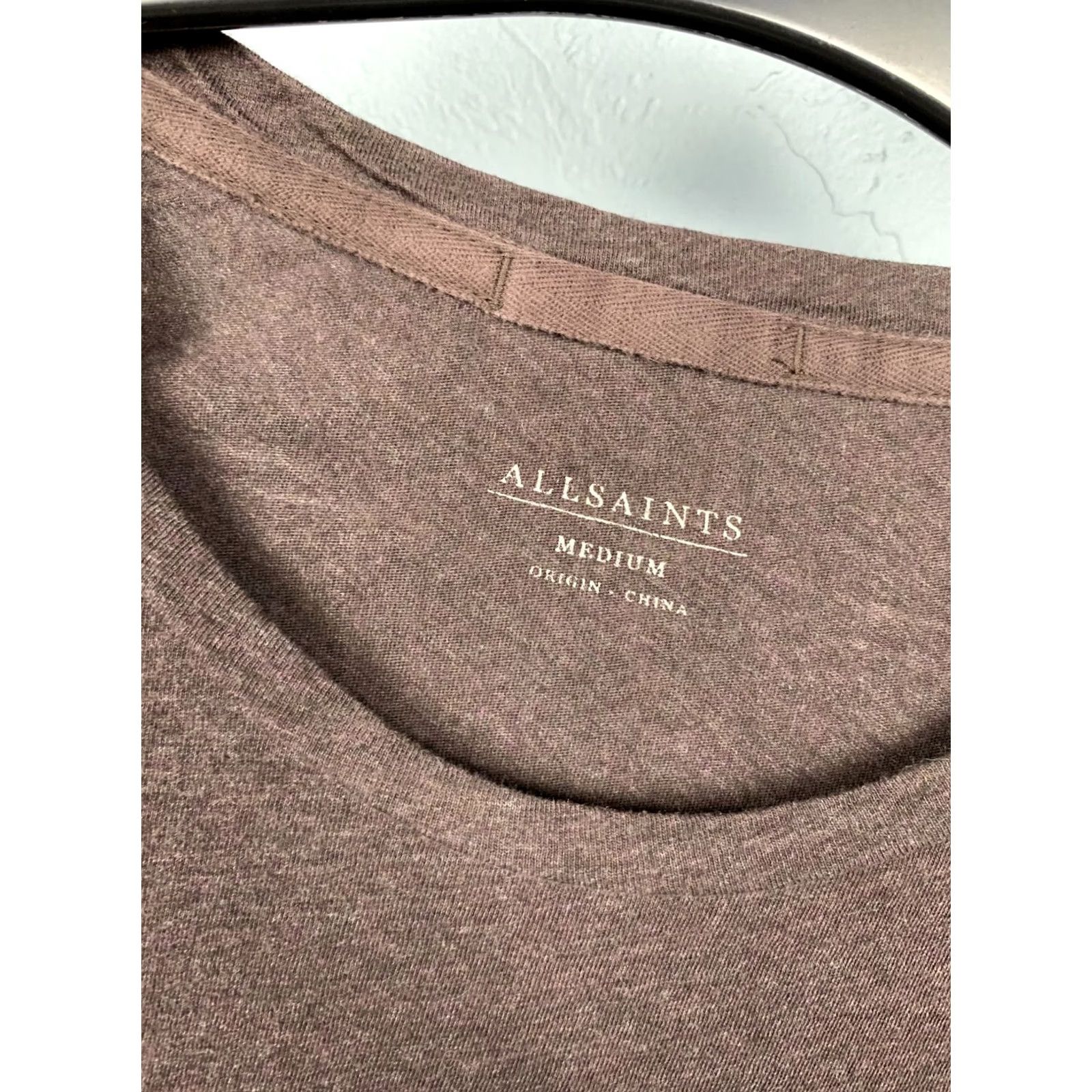 Allsaints AllSaints Mens T-Shirt Crew Neck SS T-Shirt Tee Size M Brown Shirt Mens Size US M / EU 48-50 / 2 - 3 Thumbnail