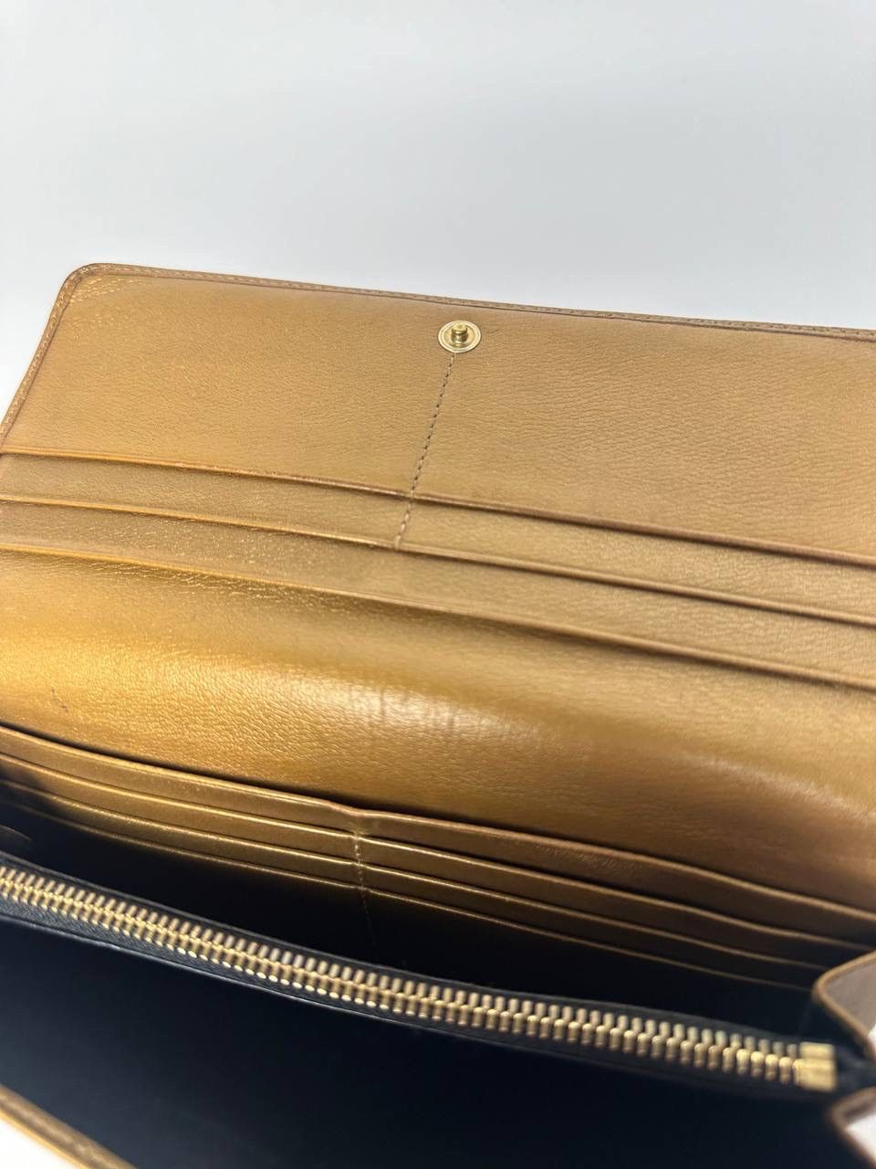 Loewe 90s Vintage Loewe Anagram Leather Authentic Golden Wallet Size ONE SIZE - 21 Thumbnail