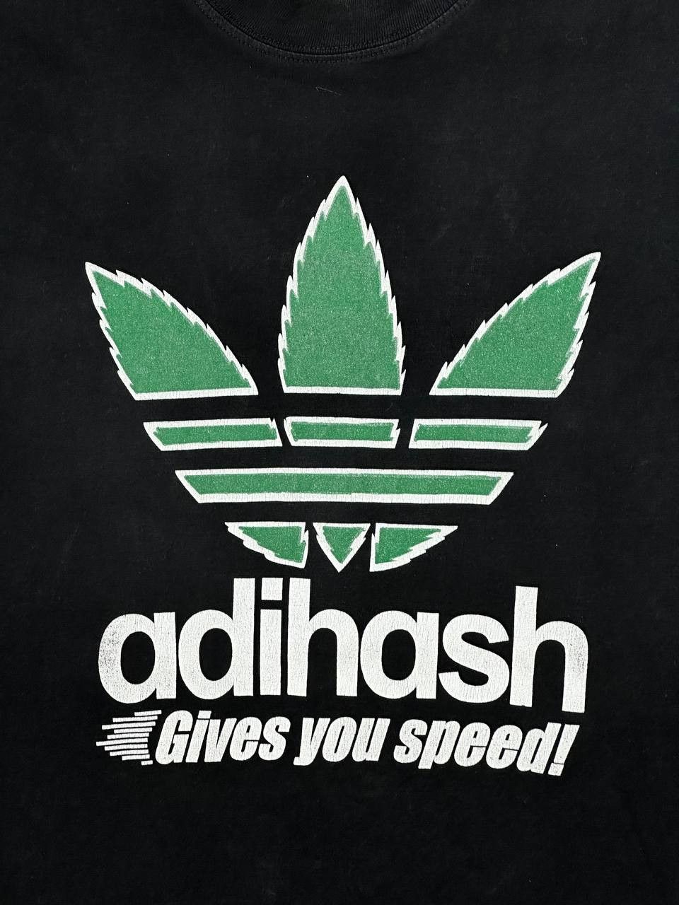 Vintage 00s Vintage Adihash Gives You Speed Weed Humor T-Shirt Size US M / EU 48-50 / 2 - 4 Thumbnail