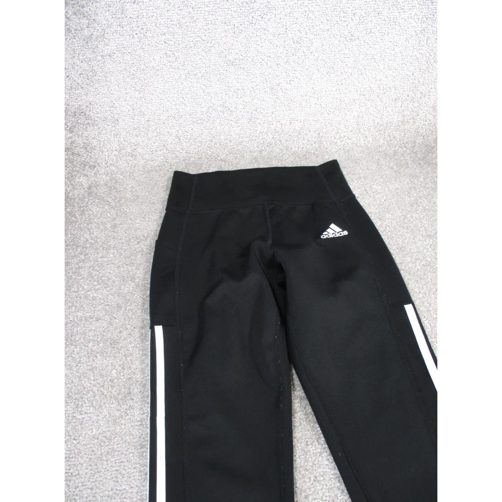 Adidas VINTAGE Adidas Womens Leggings S Black White Athletic Yoga Gym Running Jogging Athleisure Size 28" / US 6 / IT 42 - 2 Thumbnail