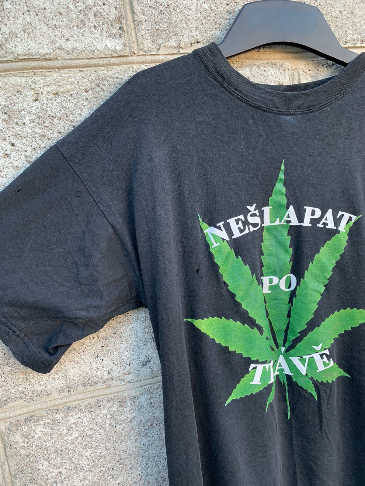 Japanese Brand × Vintage Vintage 90s Marijuana Weed Humor tee streetwear T shirt Size US XL / EU 56 / 4 - 3 Thumbnail