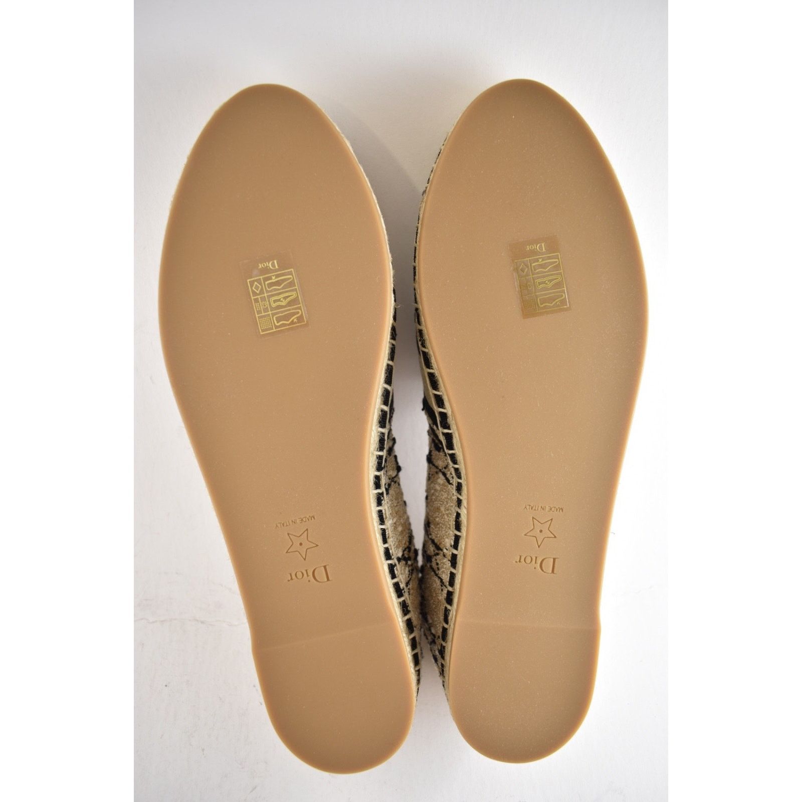 Dior Dior Granville Beige Black Cannage Tweed Embroidered Logo Size US 12 / IT 42 - 18 Thumbnail
