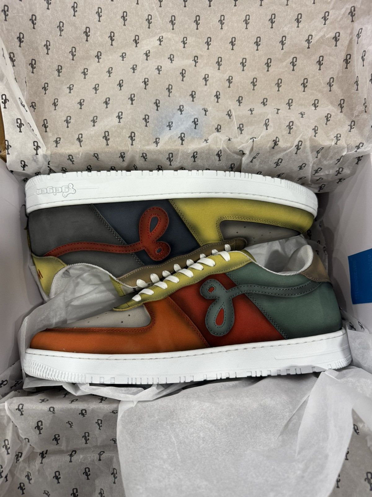 Designer × John Geiger ‼️ John Geiger GF-01 What The Hand Distressed Size 13 ‼️ Size US 13 / EU 46 - 5 Thumbnail