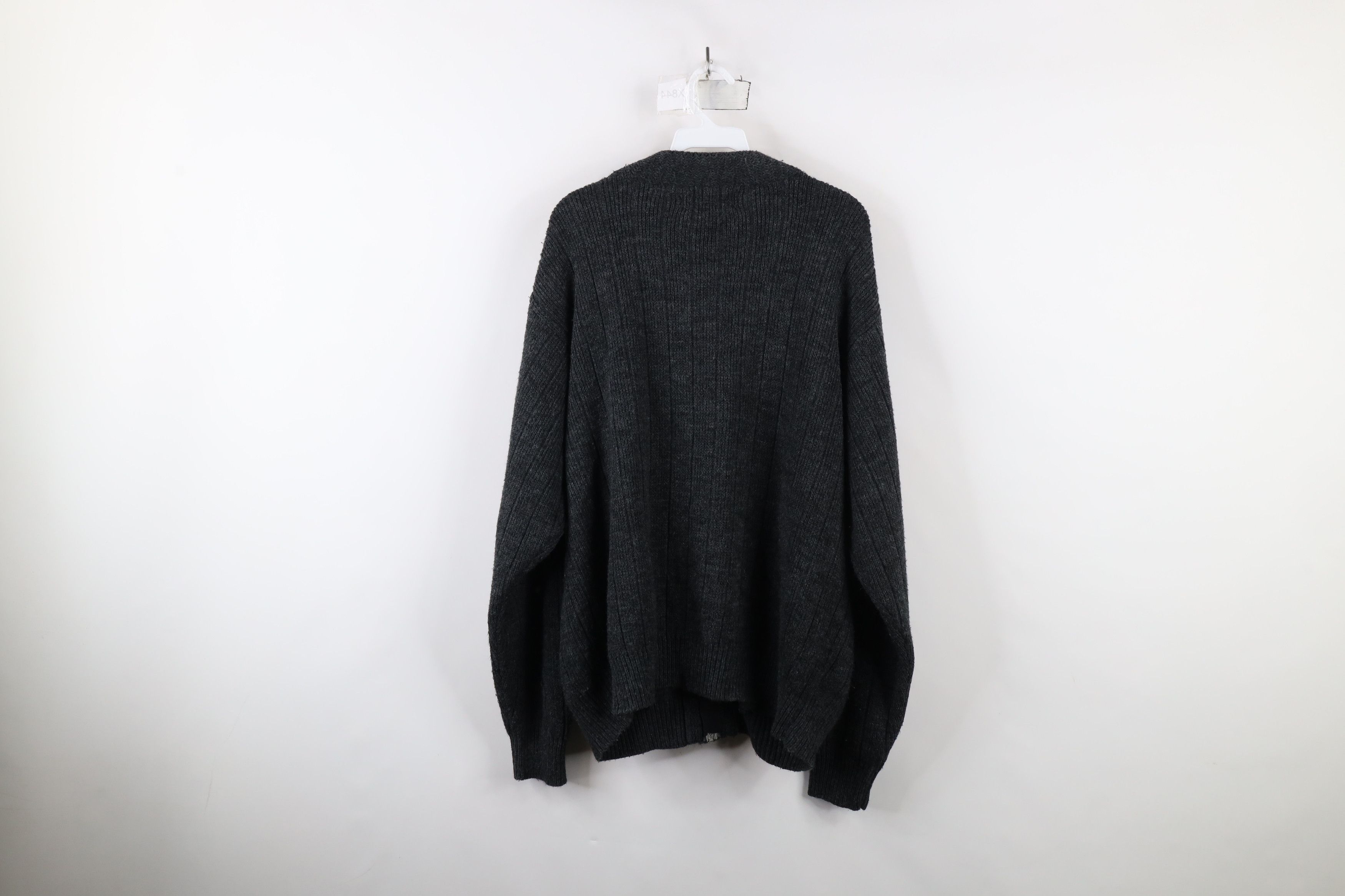 Vintage Vintage 90s Streetwear Ribbed Knit Full Zip Cardigan Sweater Size US XL / EU 56 / 4 - 7 Thumbnail