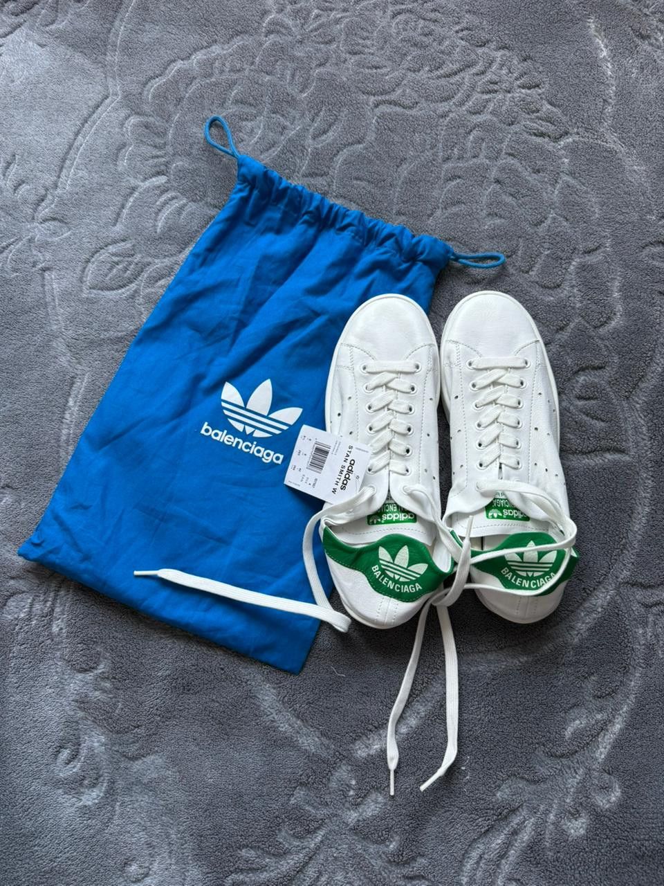 Adidas × Balenciaga CC28 Stan Smith Low-Top Sneakers in White/Green Size US 8 / EU 41 - 1 Thumbnail