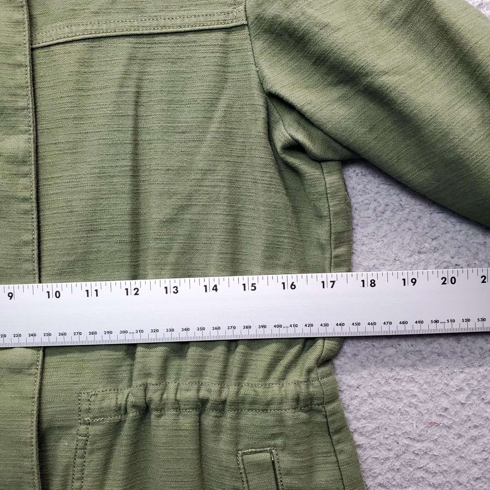 J.Crew J.CREW Womens Small Green Long Sleeve Jacket Cinch Snap Front Inside Zip Size S / US 4 / IT 40 - 3 Thumbnail