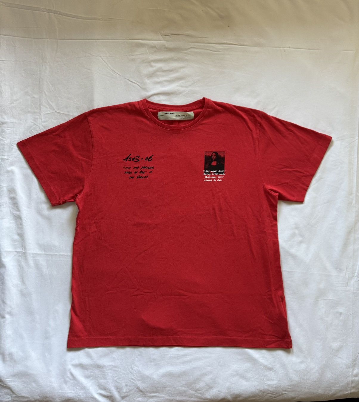 Off-White Off-White Printed Mona Lisa Tshirt Size US M / EU 48-50 / 2 - 1 Thumbnail