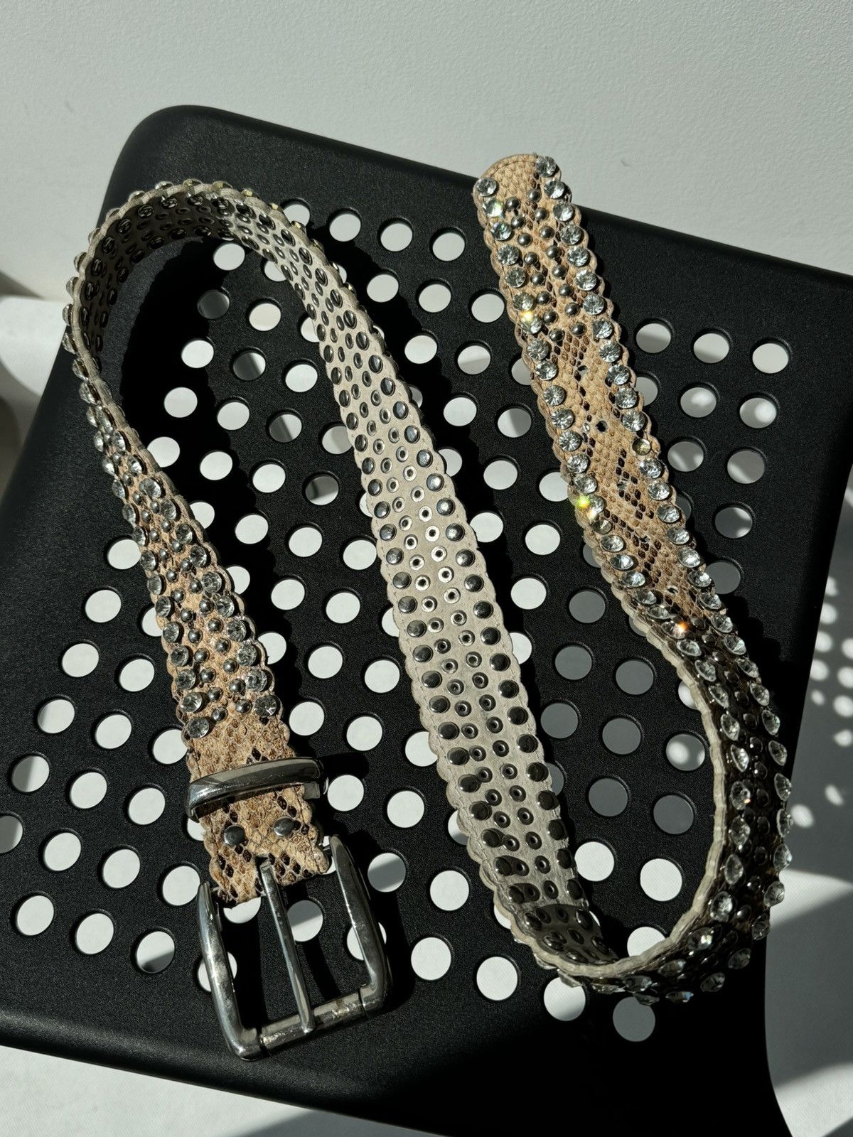 B.B. Simon × Vintage Vintage Rhinestone Y2k Leopard Avant Garde Belt Rare Size ONE SIZE - 14 Thumbnail
