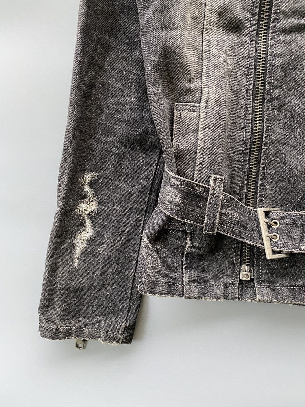 If Six Was Nine × Japanese Brand Lagust Distressed Metallic Denim Jacket Size S / US 4 / IT 40 - 10 Thumbnail