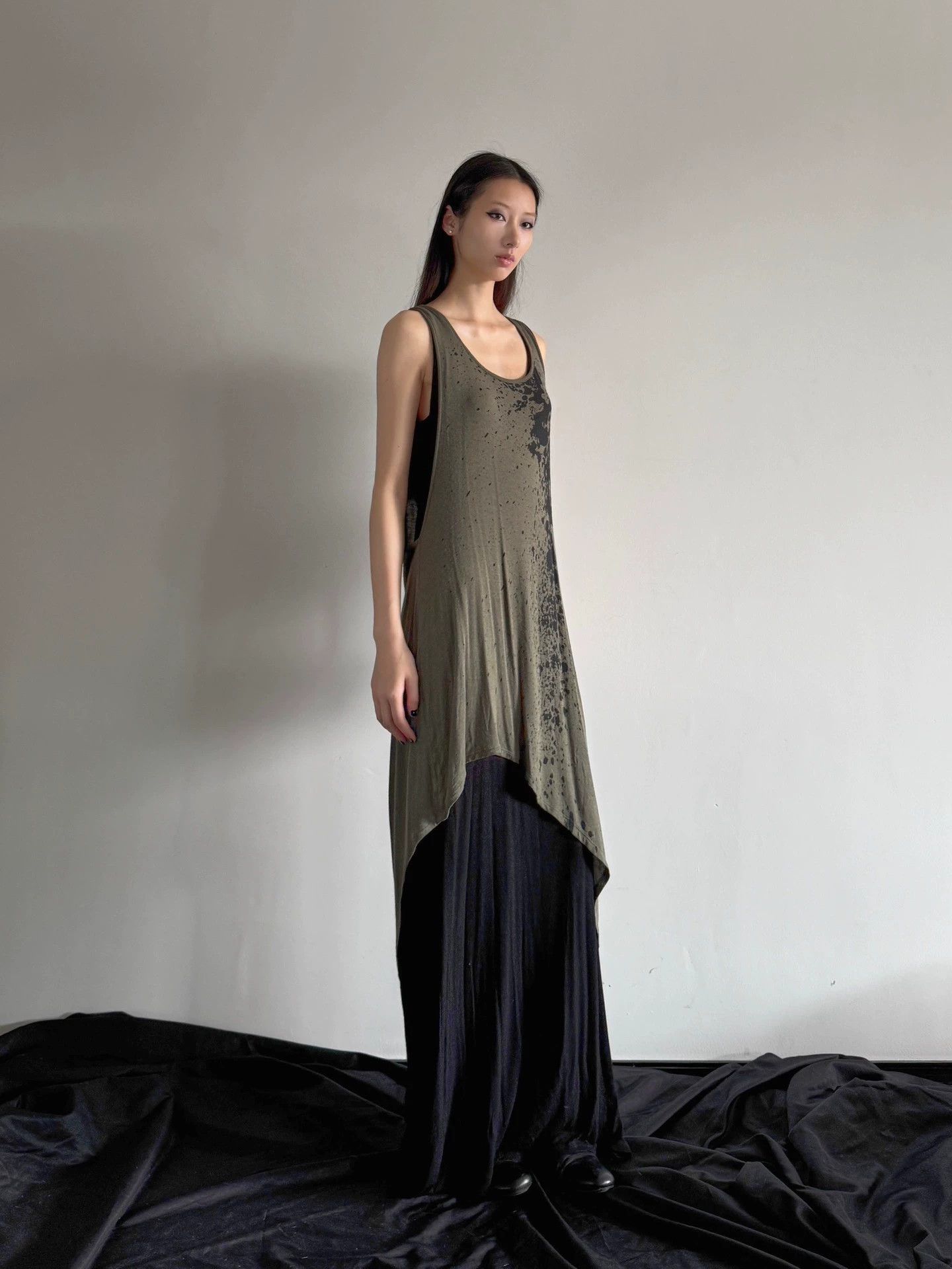 Other Italian Layered Ink-Drip Stretch Irregular Dress Size S / US 4 / IT 40 - 5 Thumbnail