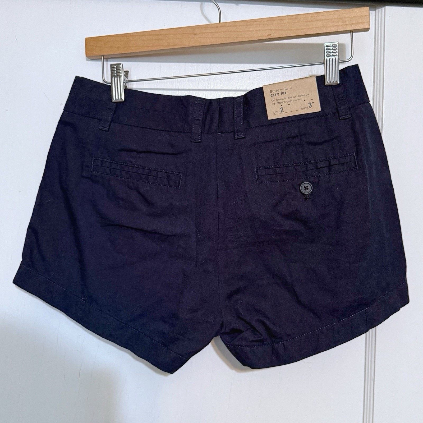 J.Crew J Crew Shorts Womens 2 Navy Chino Buttery Twill City Fit NWT Size 26" / US 2 / IT 38 - 5 Thumbnail
