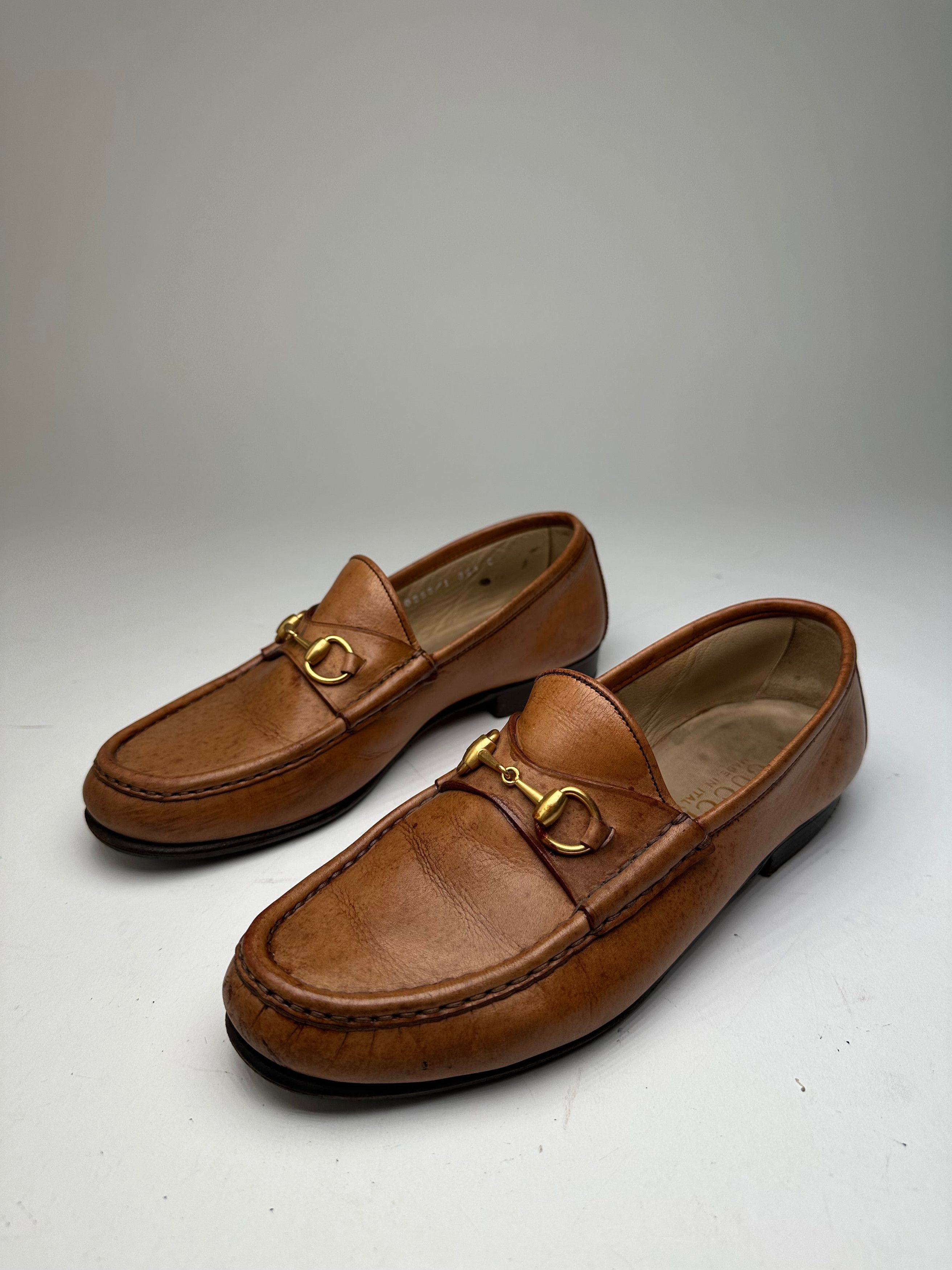 Gucci Vintage Leather Horsebit Loafer Brown Size US 5.5 / IT 35.5 - 1 Thumbnail