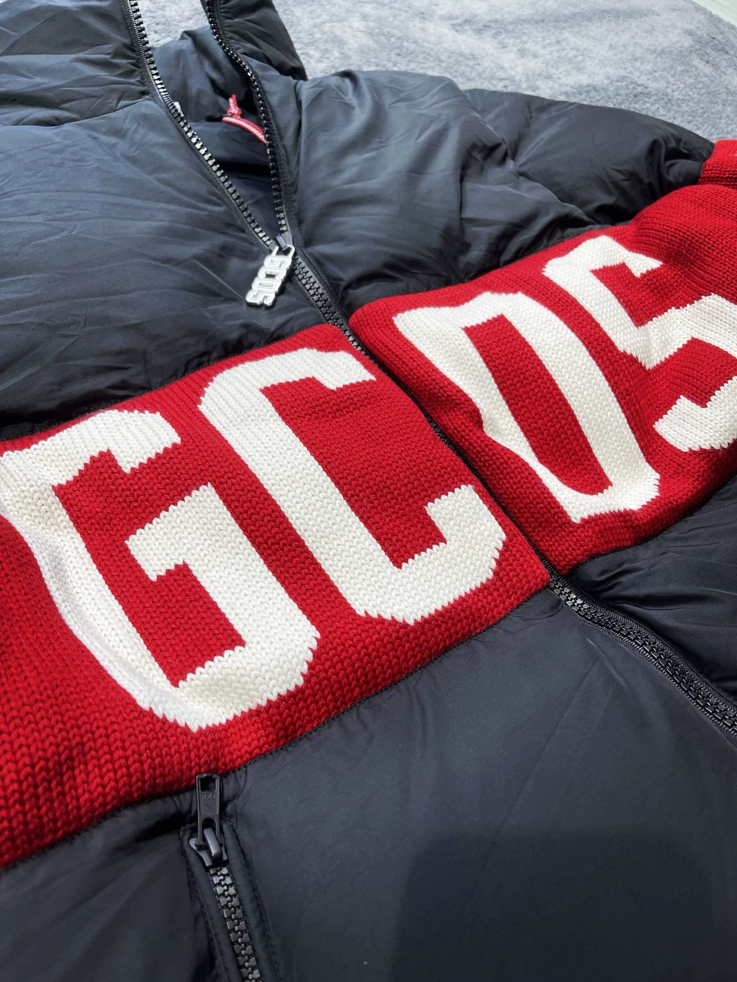 Gcds Black Red Puffer Jacket With Logos, Men's (Size M) — image 4 of 6