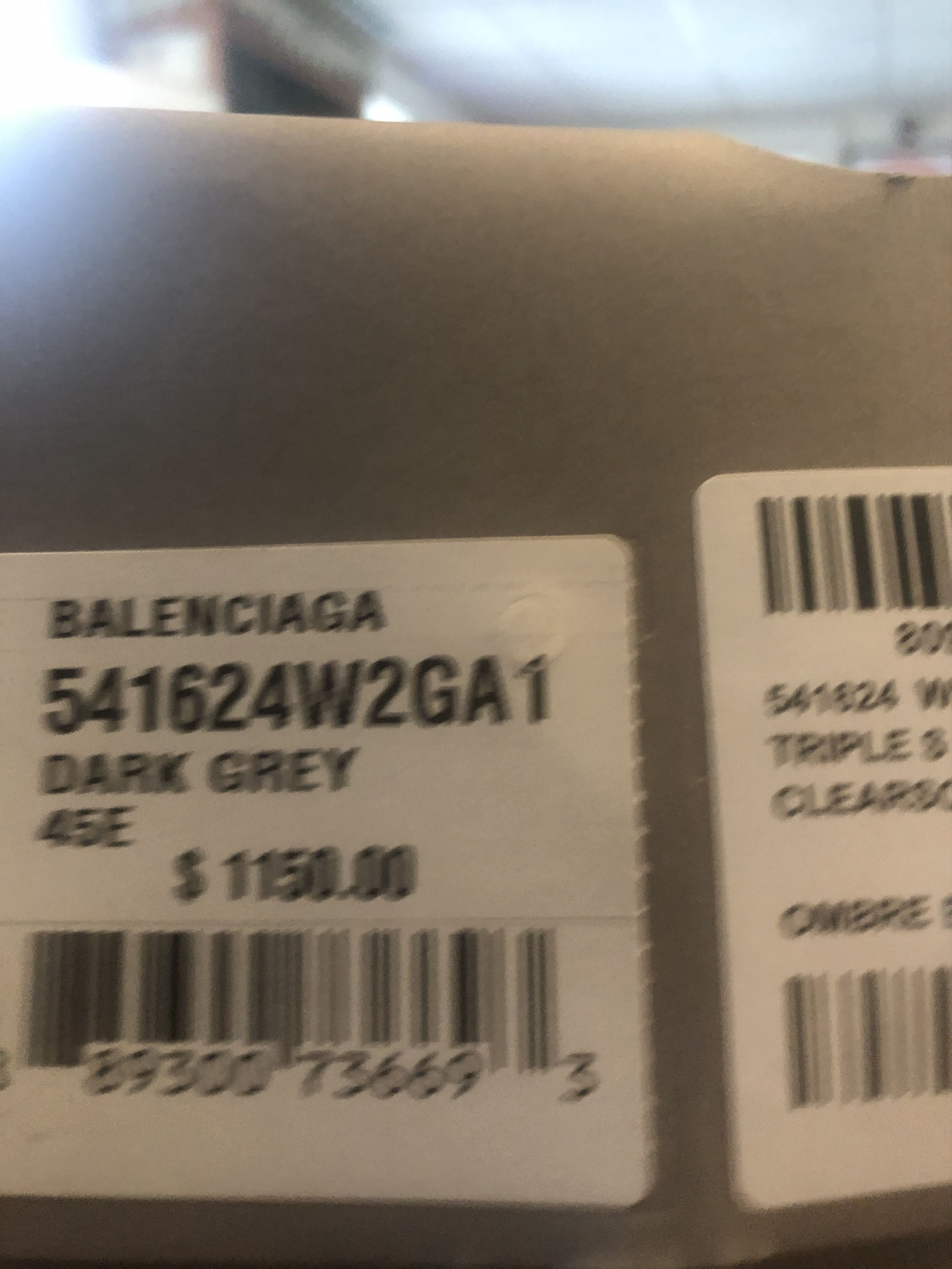 Balenciaga NEW NWT Balenciaga Sneakers TRIPLE S Dark Grey Size US 12 / EU 45 - 12 Thumbnail