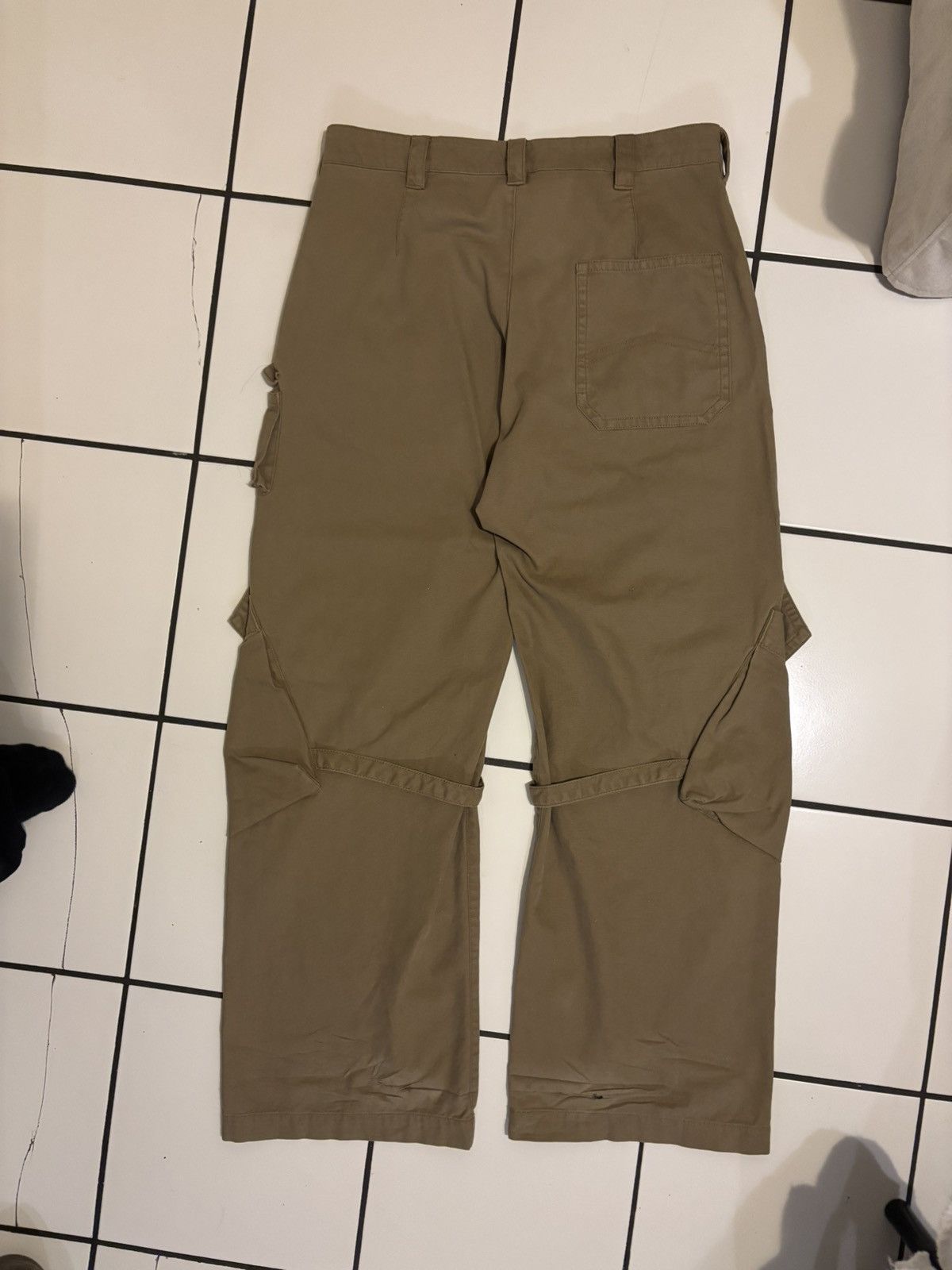 Acne Studios Acne Studio Wide Leg Holster Strap Cargo Pants Tan Size US 32 / EU 48 - 5 Thumbnail