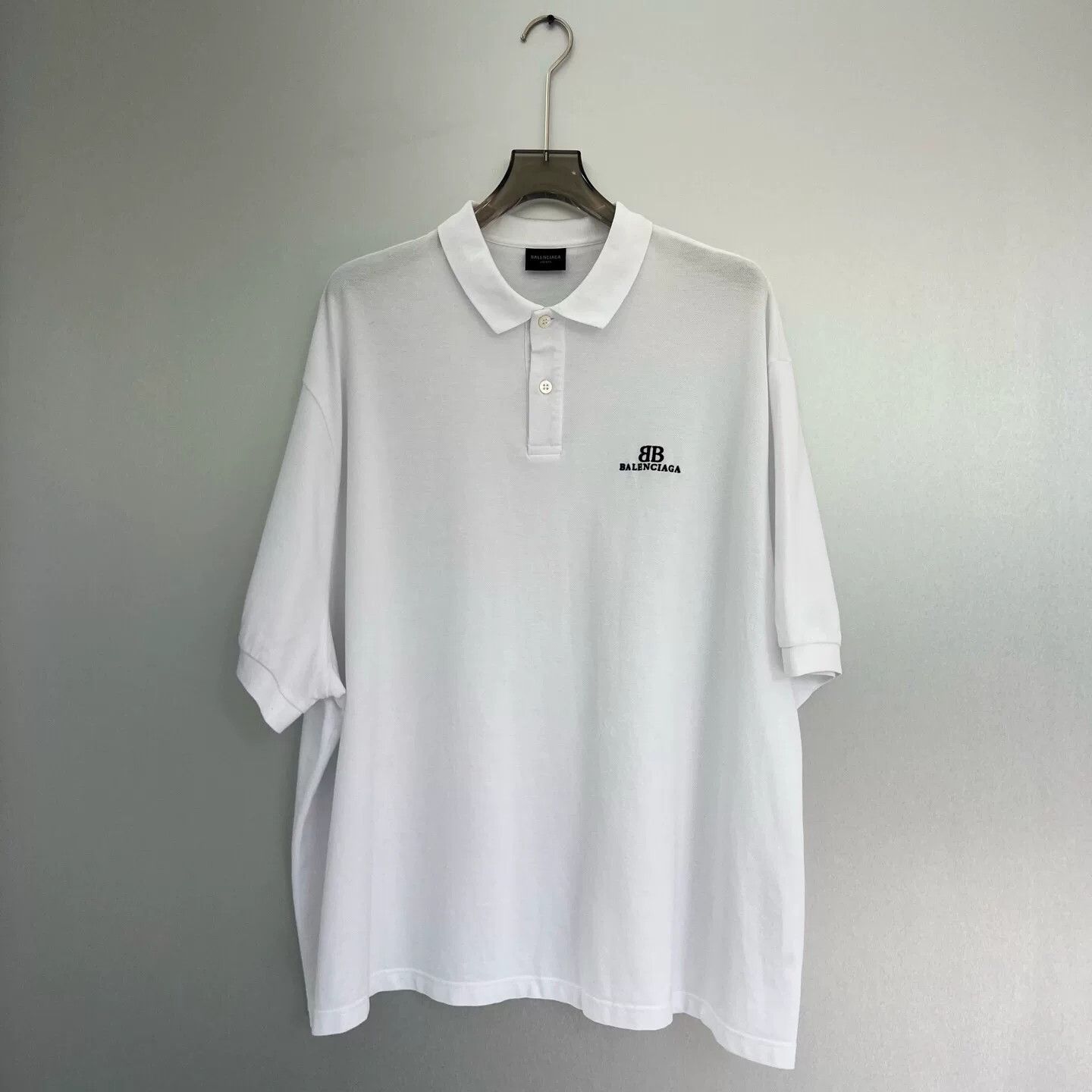 Balenciaga Embroidered Logo Loose Polo