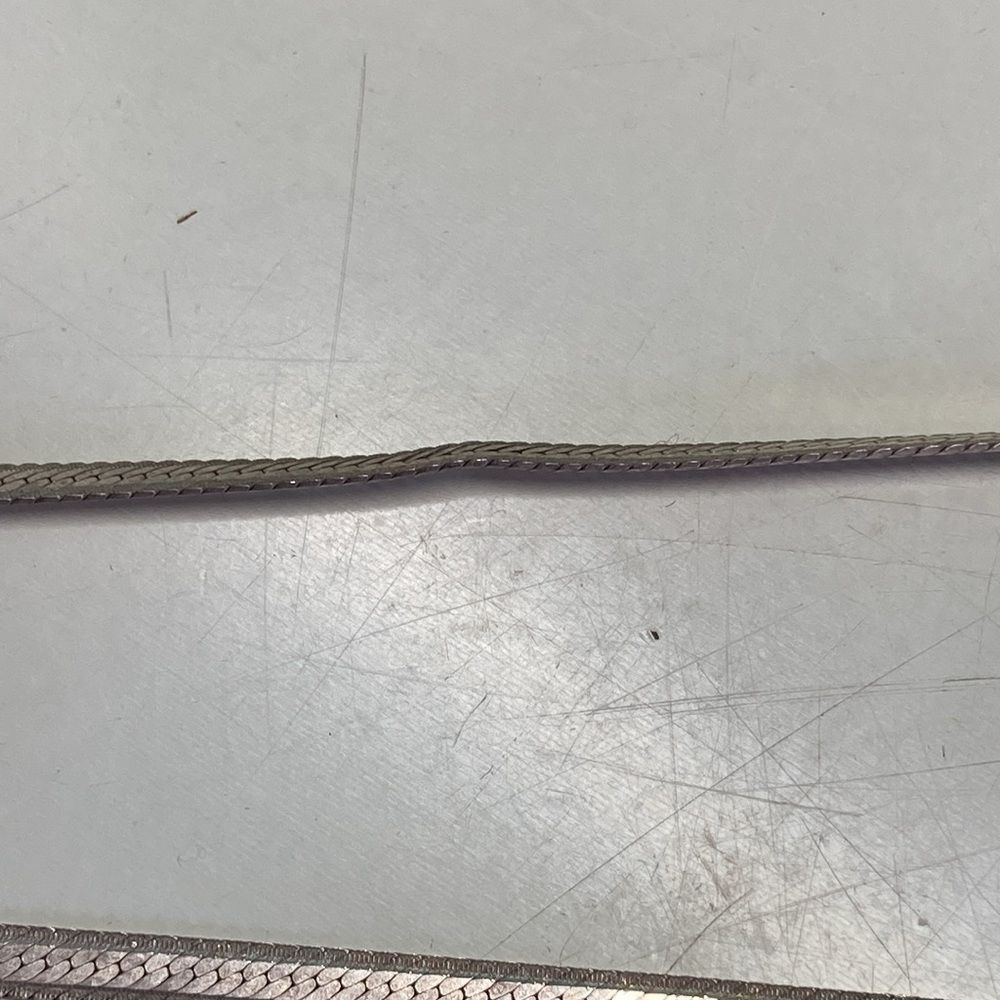 Vintage Milor Sterling Silver Herringbone Chain 20” 8 g About 3mm Wi Size ONE SIZE - 9 Thumbnail