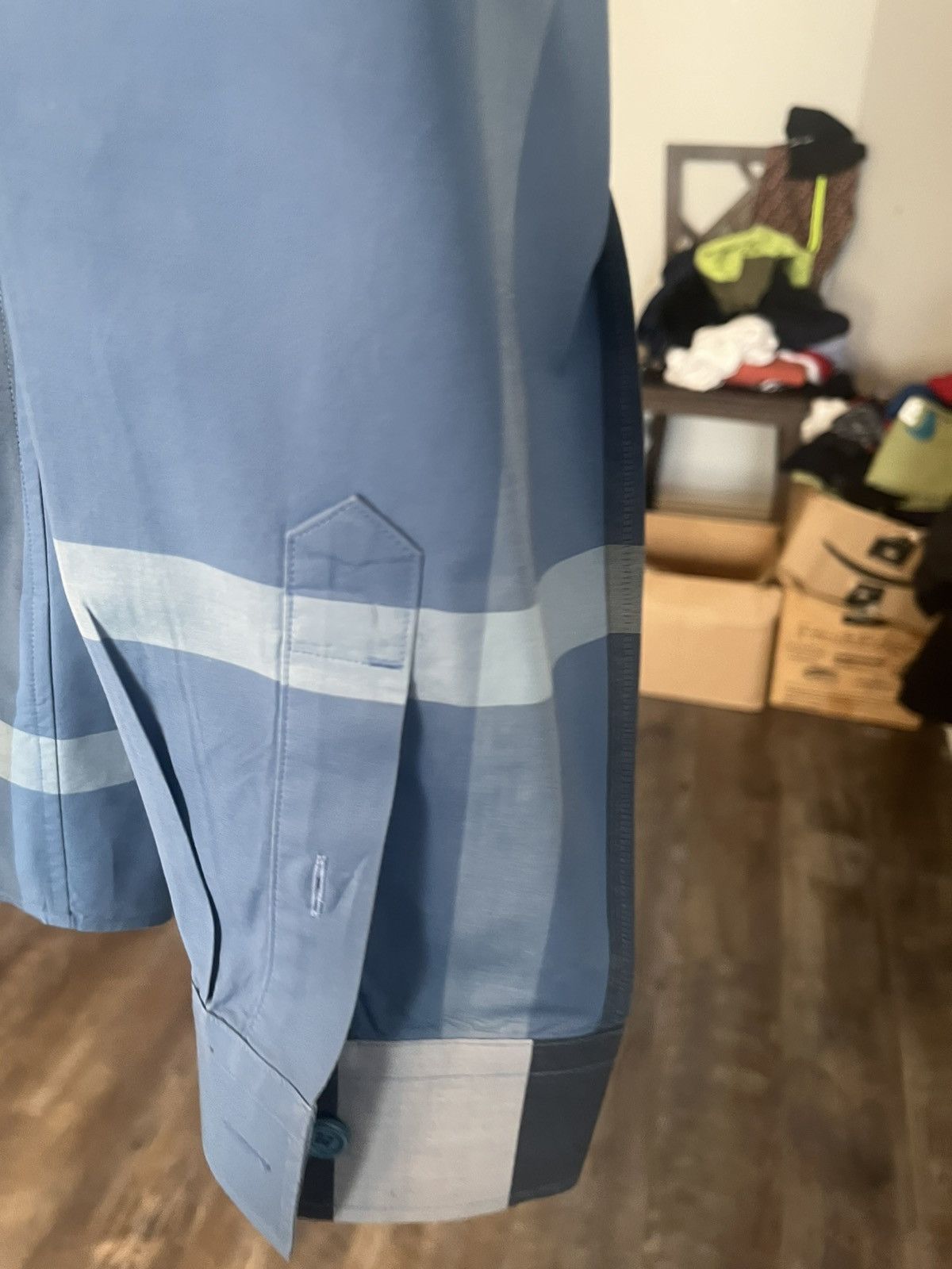 Burberry Blue & White checkered Burberry Long sleeve shirt size Large Size US L / EU 52-54 / 3 - 4 Thumbnail