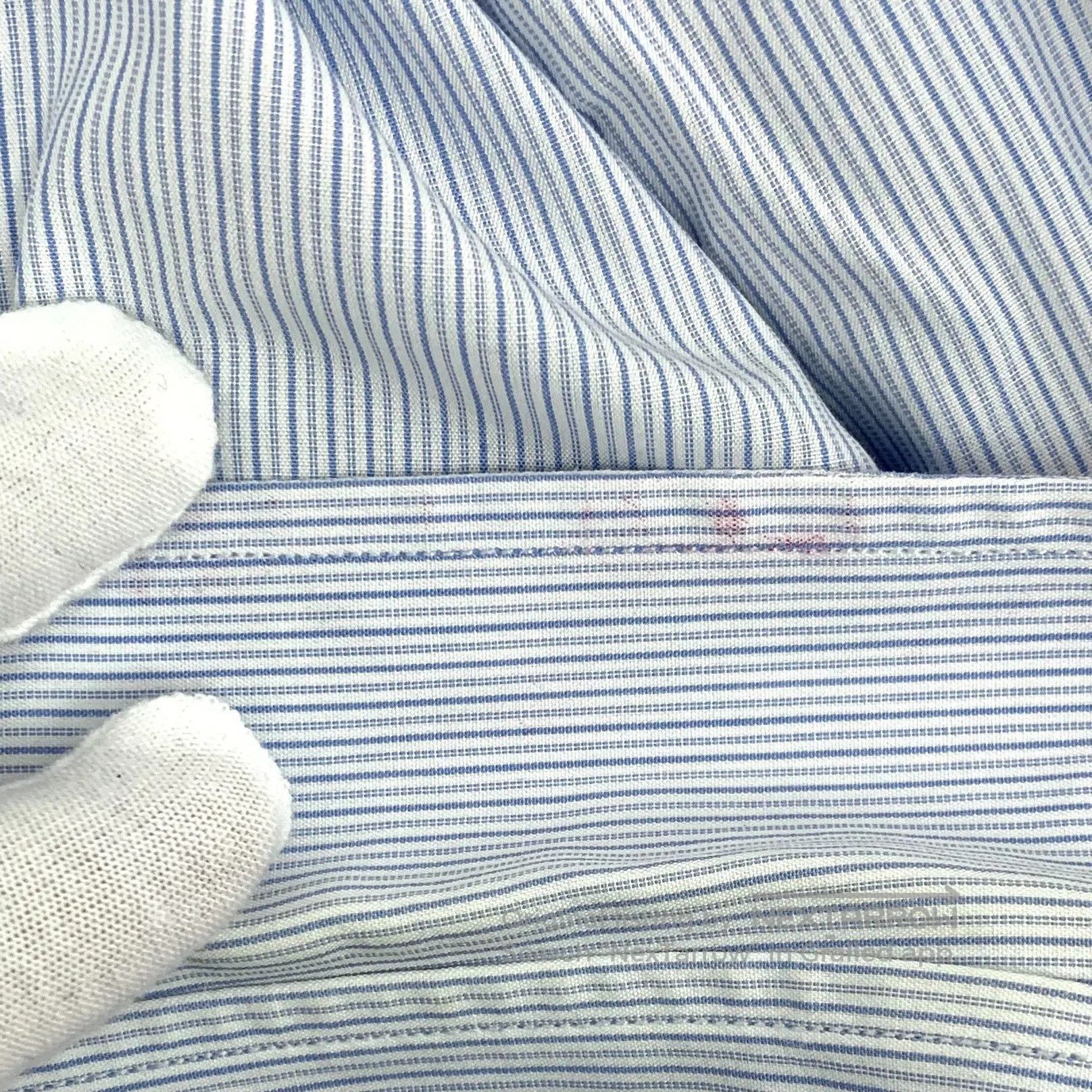 Gucci Guicci Light Blue Striped Collar Embroidered Cotton Turn-d Size S / US 4 / IT 40 - 8 Thumbnail