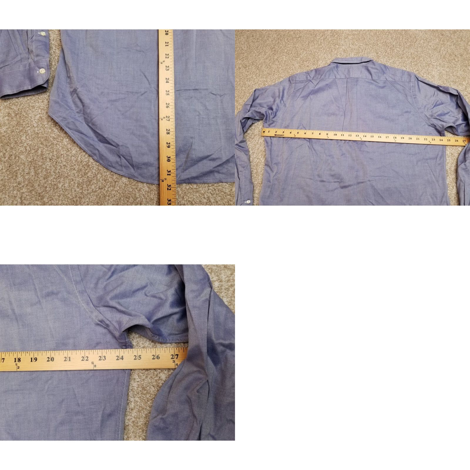 Polo Ralph Lauren Ralph Lauren Shirt Men 15.5 Blue Lavender 100% Cotton Classic Fit Long Sleeve Button-Up Size US L / EU 52-54 / 3 - 9 Thumbnail