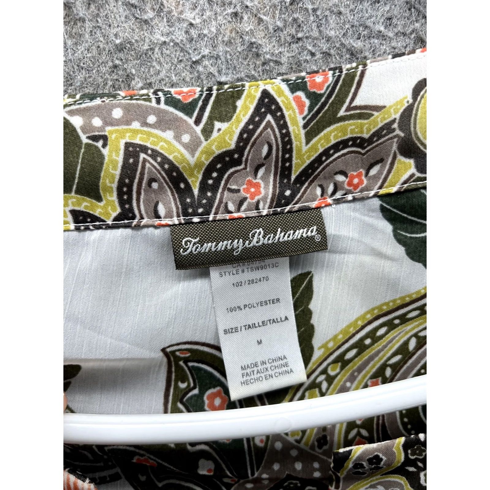 Tommy Bahama Tommy Bahama Blouse Tunic Womens Medium Multicolor Paisley V Neck Lightweight 3/4 Sleeve Relaxed Casual Beachwear Shirts Size M / US 6-8 / IT 42-44 - 2 Thumbnail