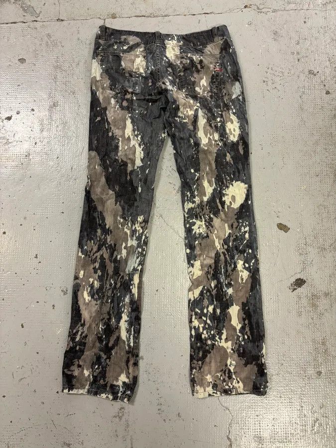 Diesel 2000s Diesel Grey Denim Tie-Dye Jeans Size 26" / US 2 / IT 38 - 5 Thumbnail
